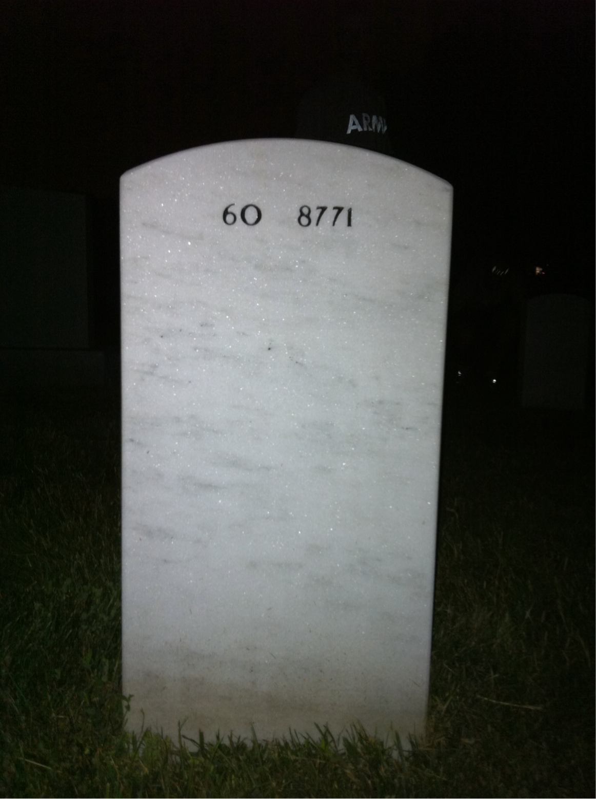 Back of headstone — Joseph Thompson