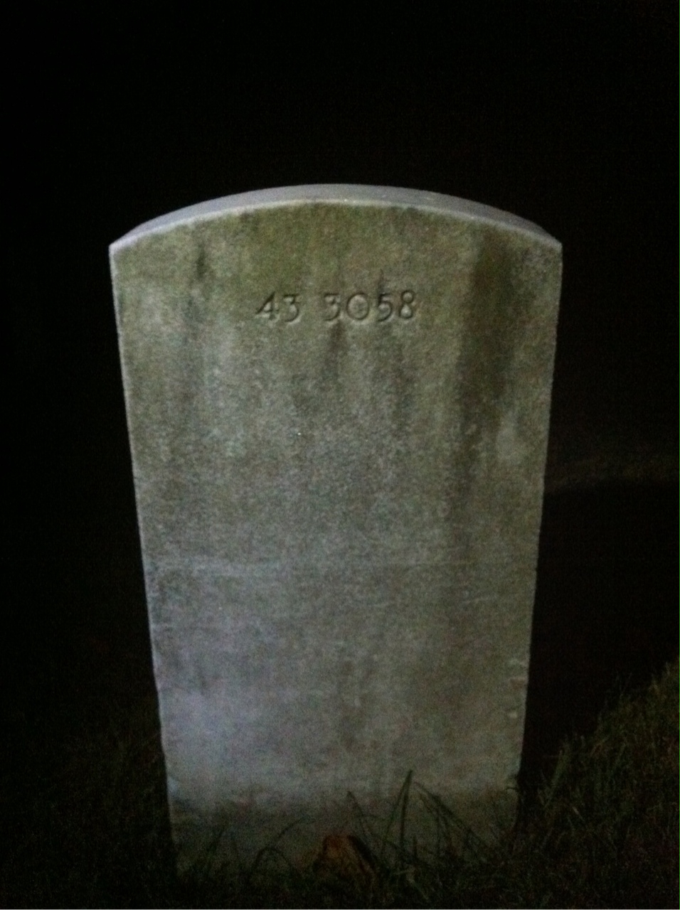 Back of headstone — Charles Apperson