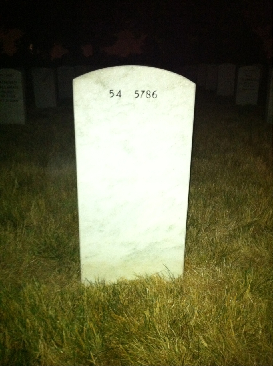 Back of headstone — Elbert Wright