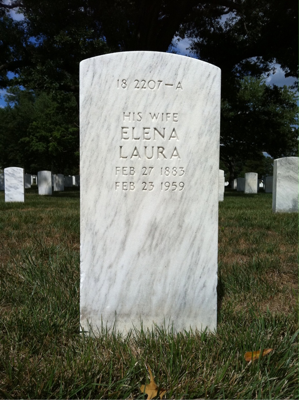 Back of headstone — John Murray