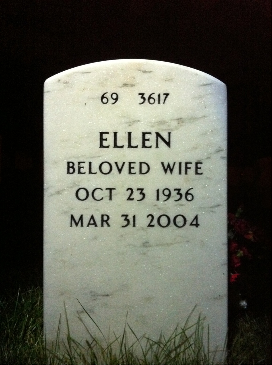 Back of headstone — Charles Bowling