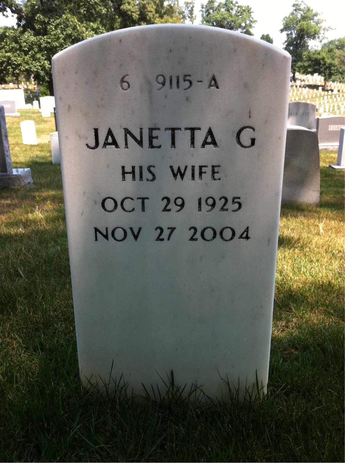 Back of headstone — Franklin Love