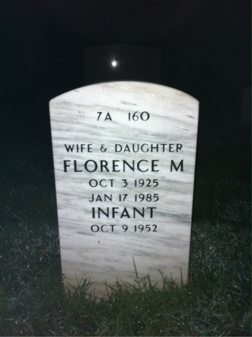 Back of headstone — Rufus Wilson