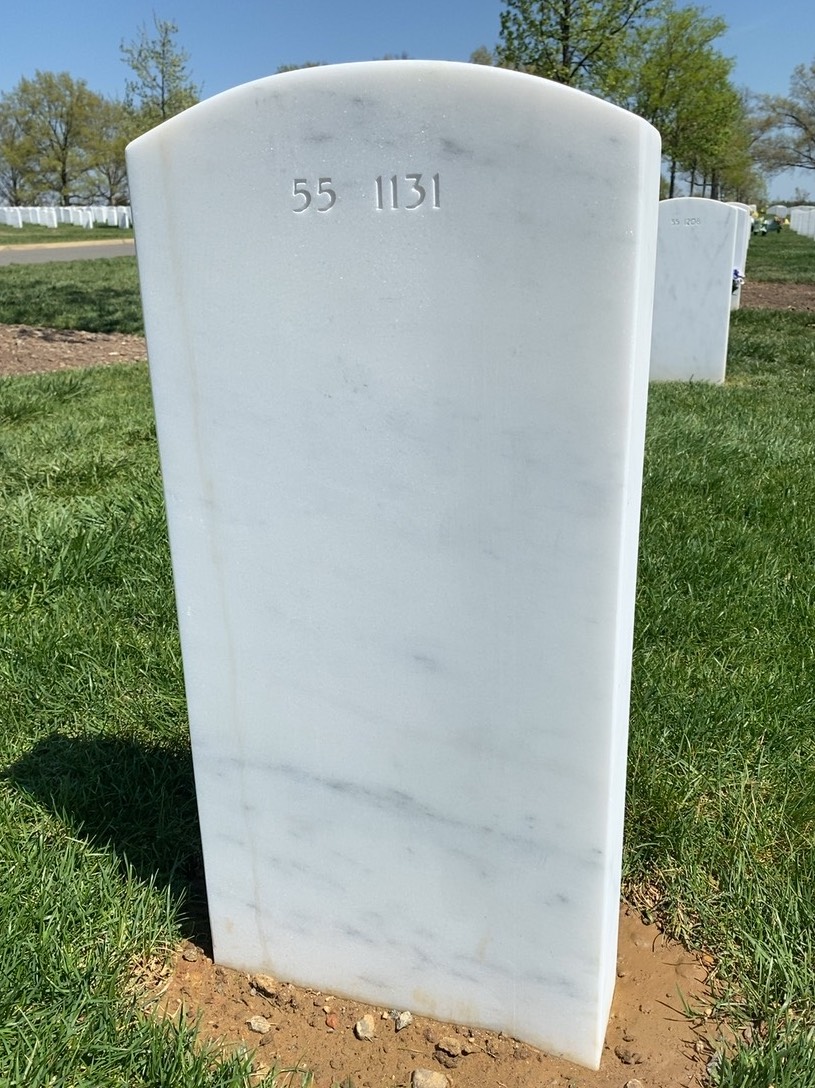 Back of headstone — Edwin Motyka