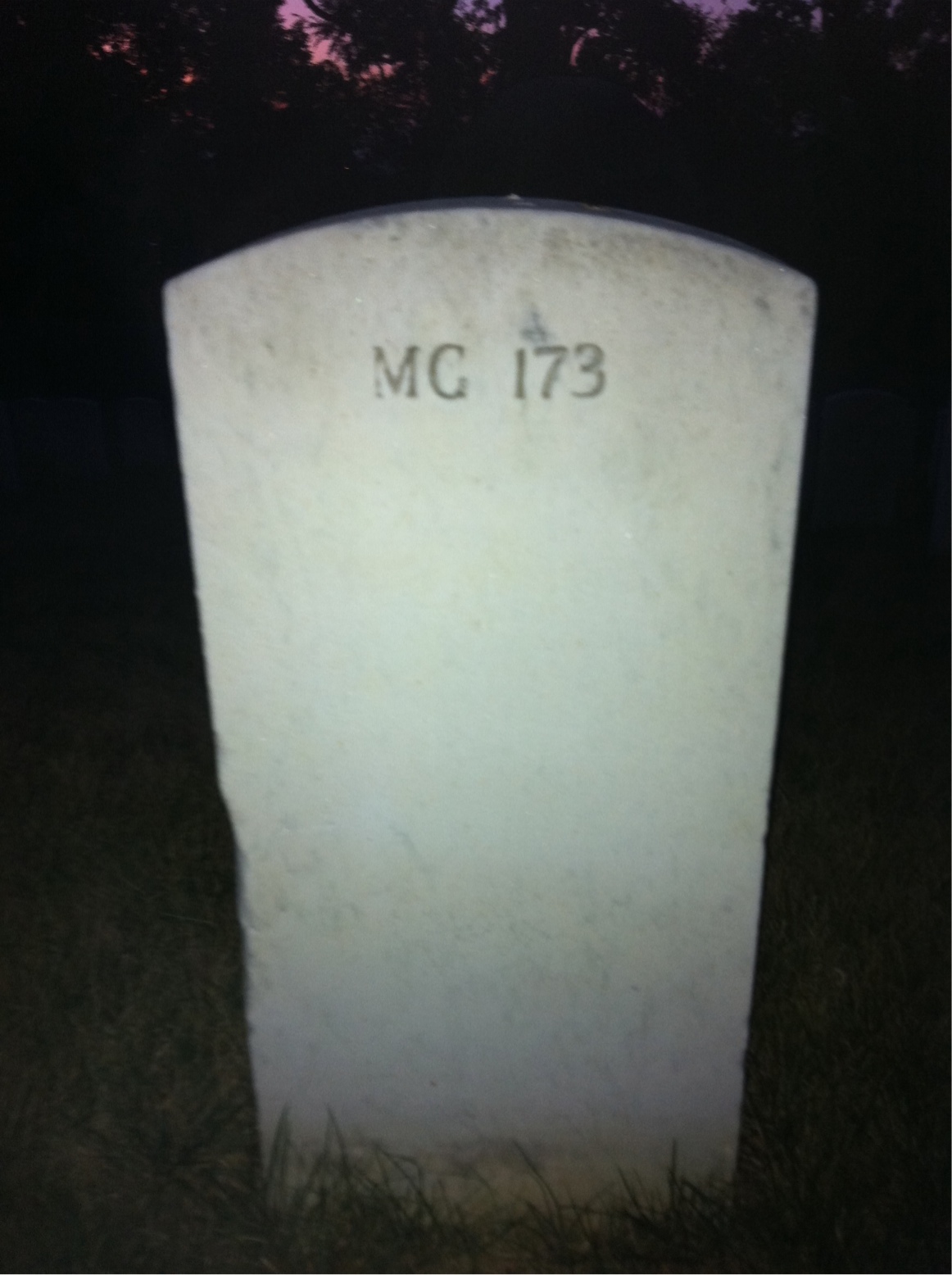 Back of headstone — Victor C Vogel