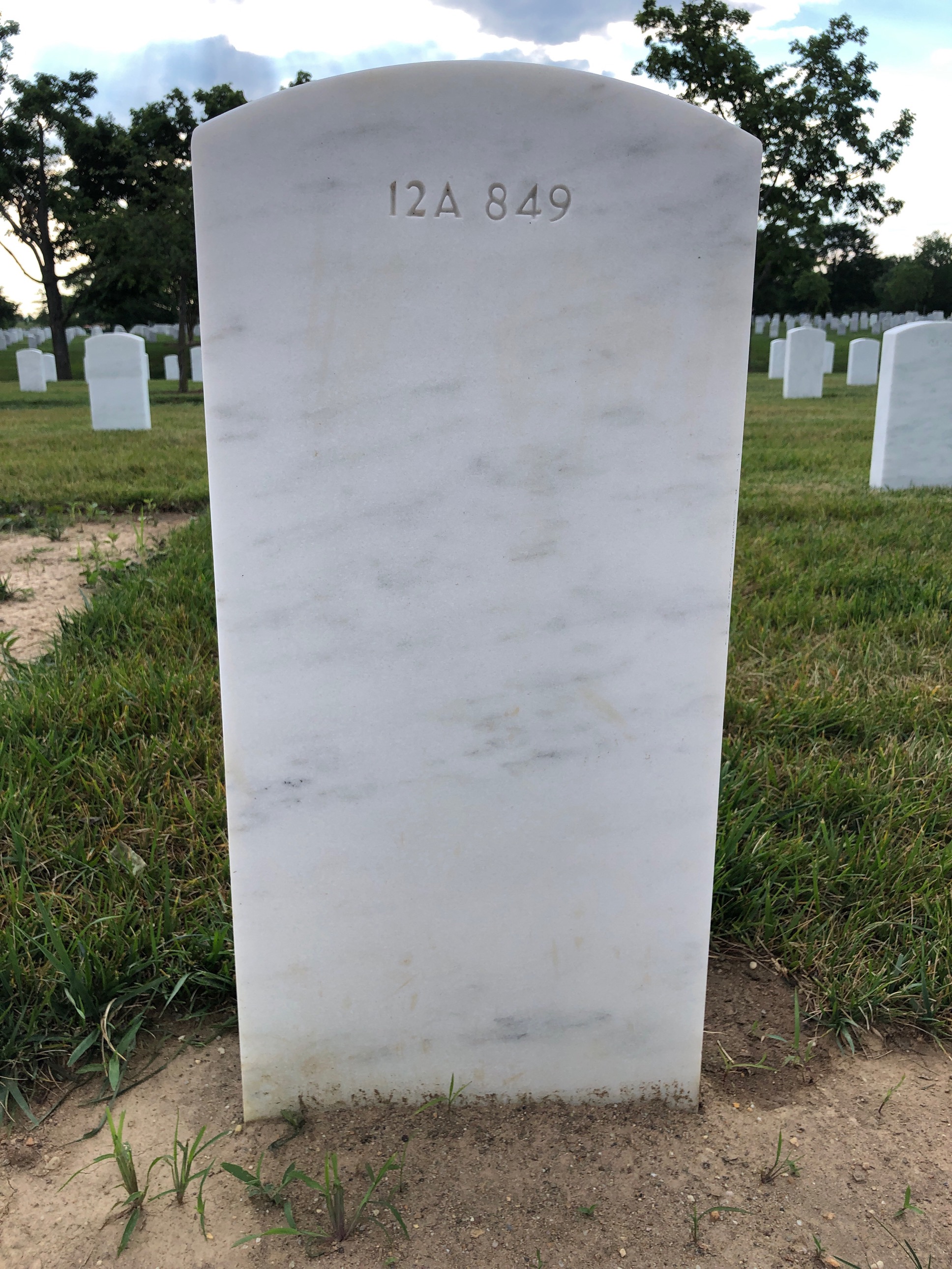 Back of headstone — Richard Abell