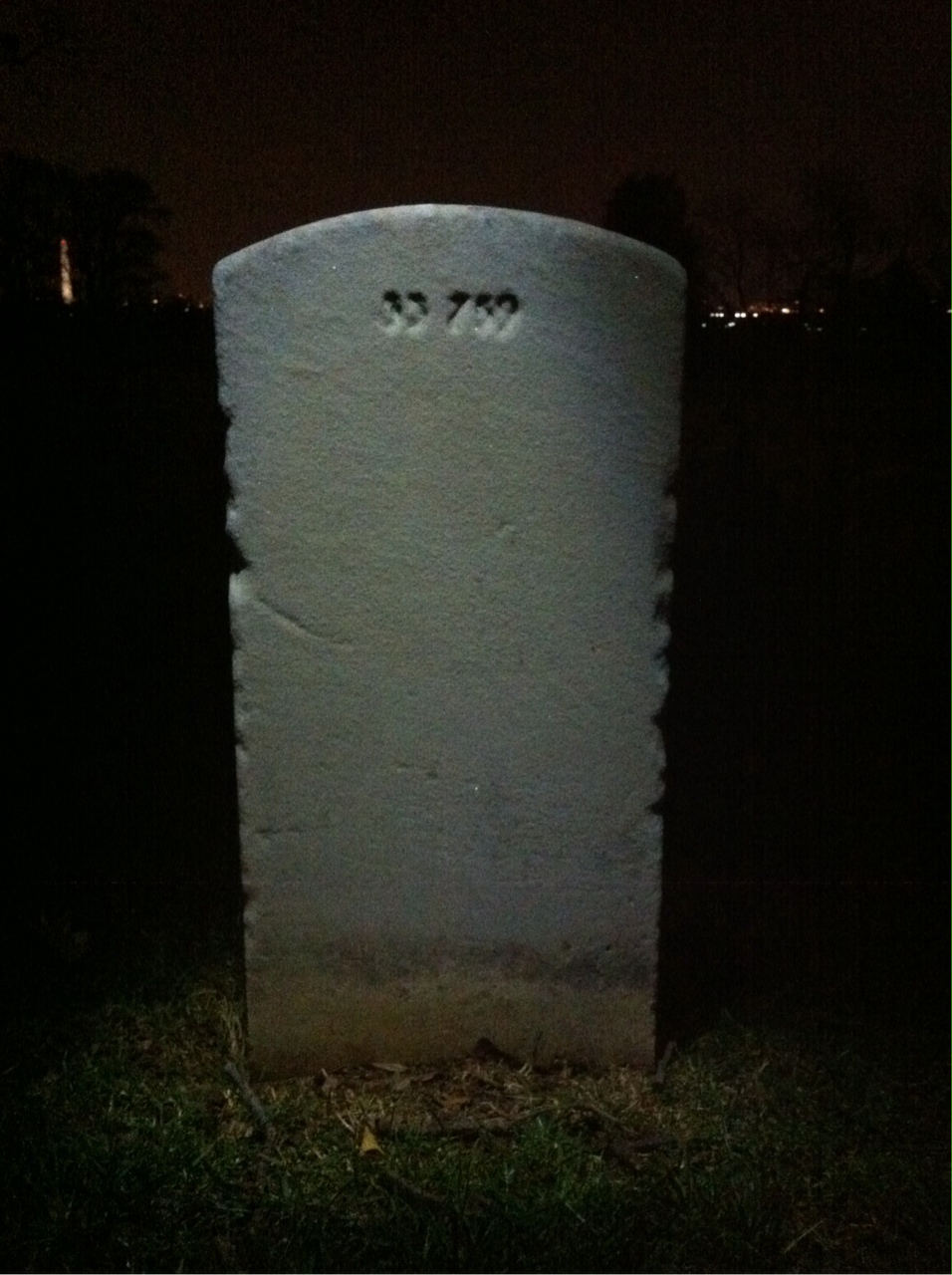 Back of headstone — Benjamin Moten