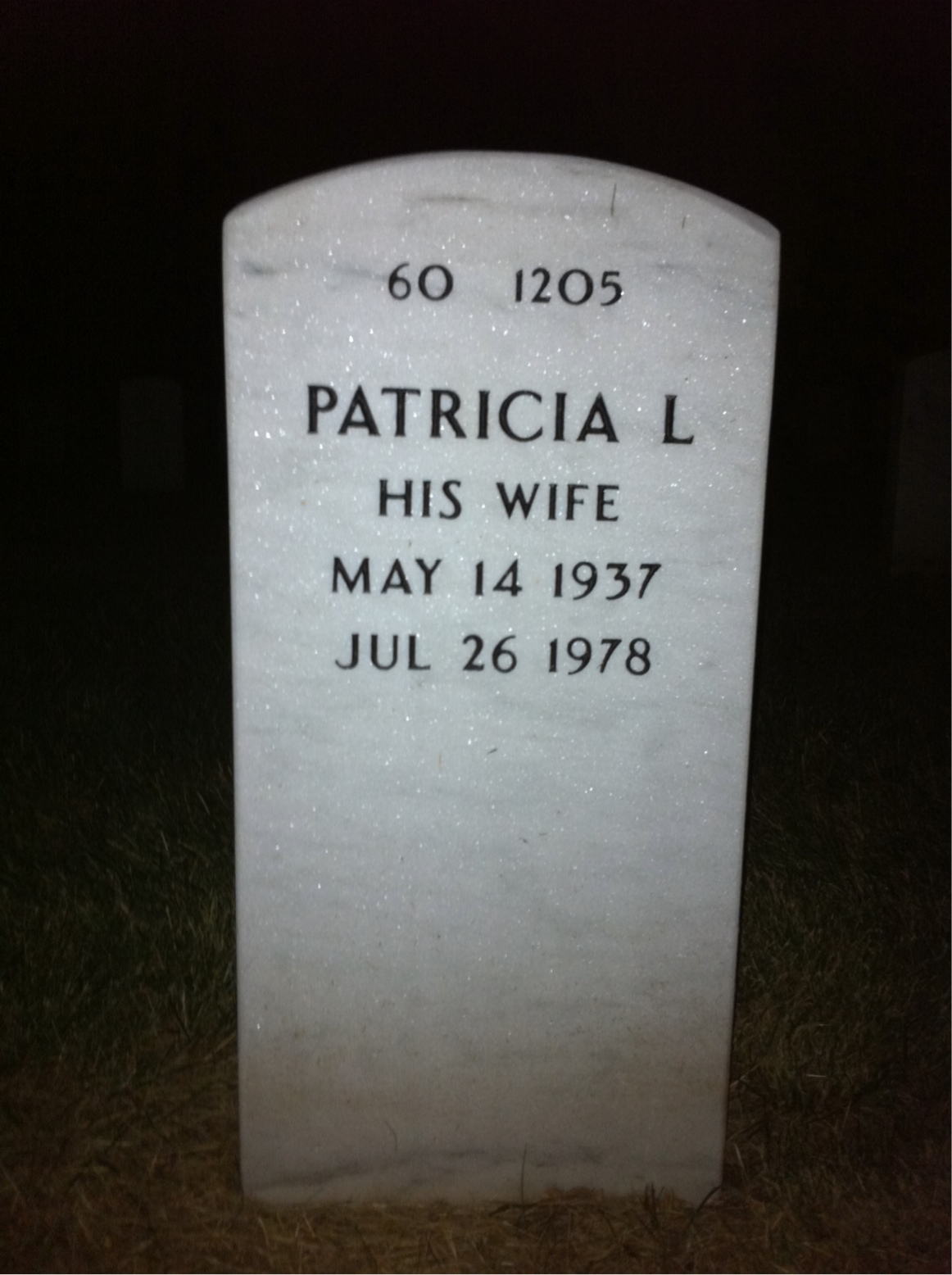 Back of headstone — Dave Atkins