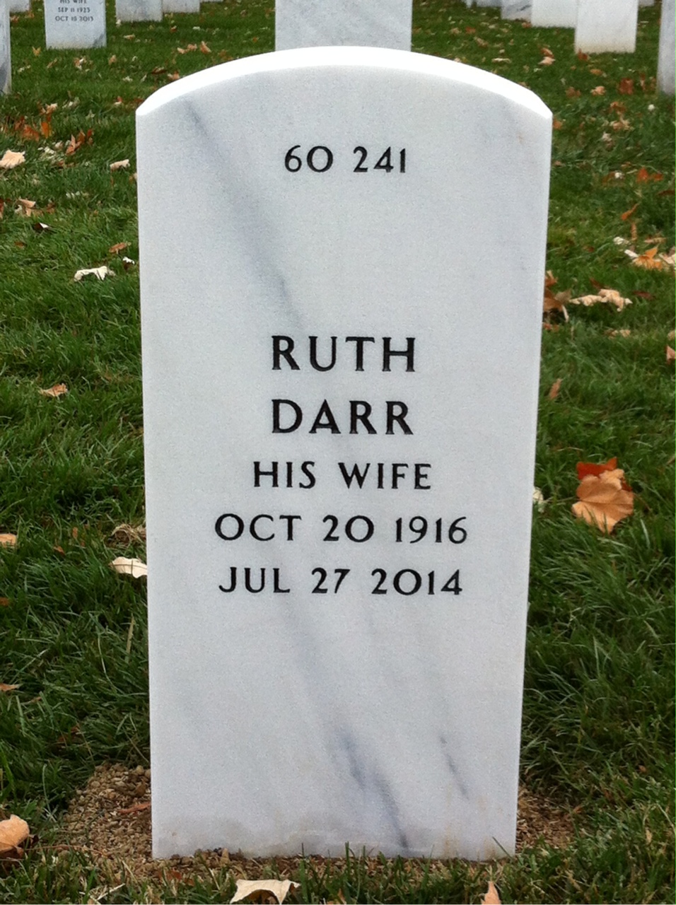 Back of headstone — John Broumas