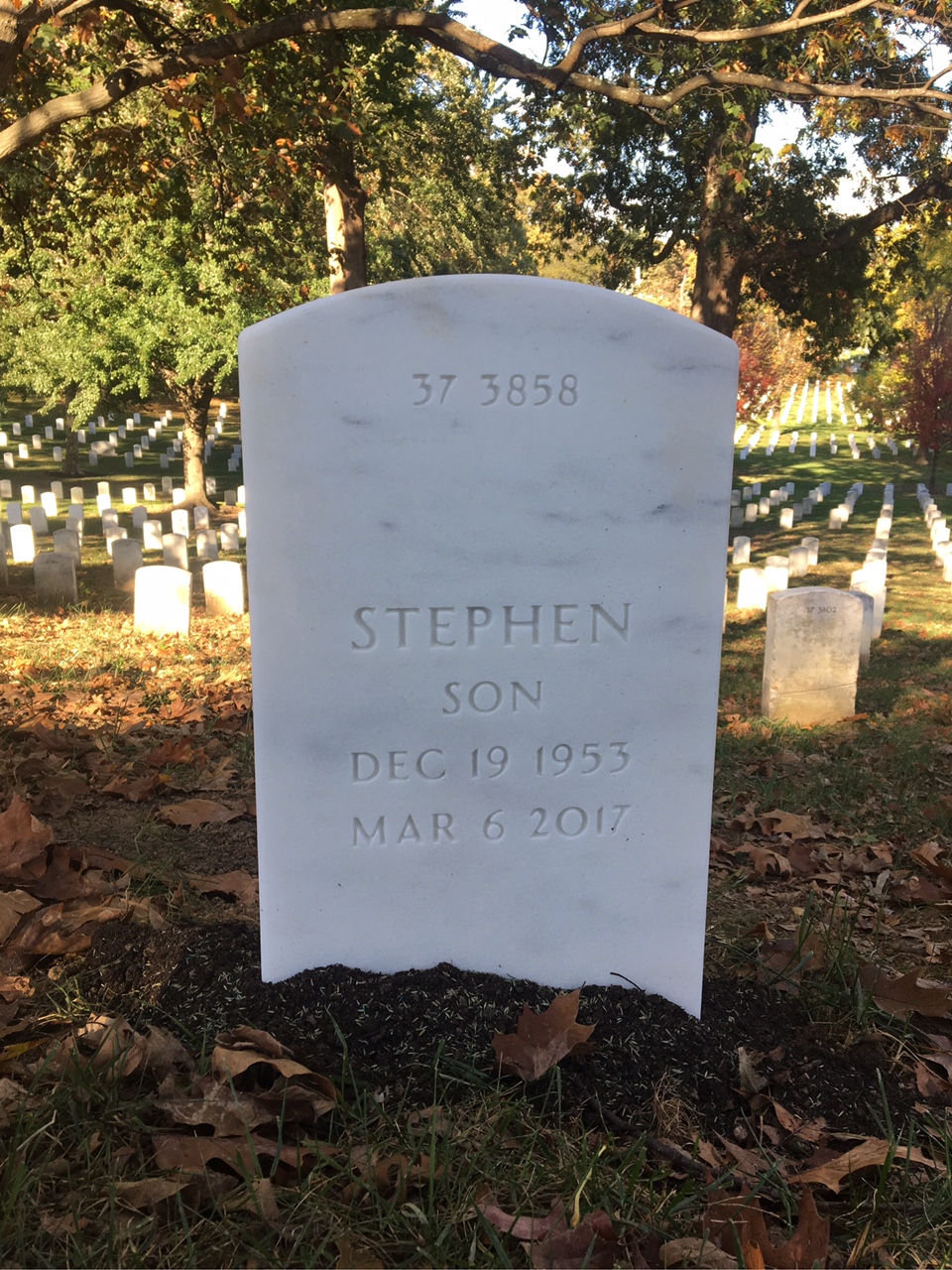 Back of headstone — Anthony Chastka
