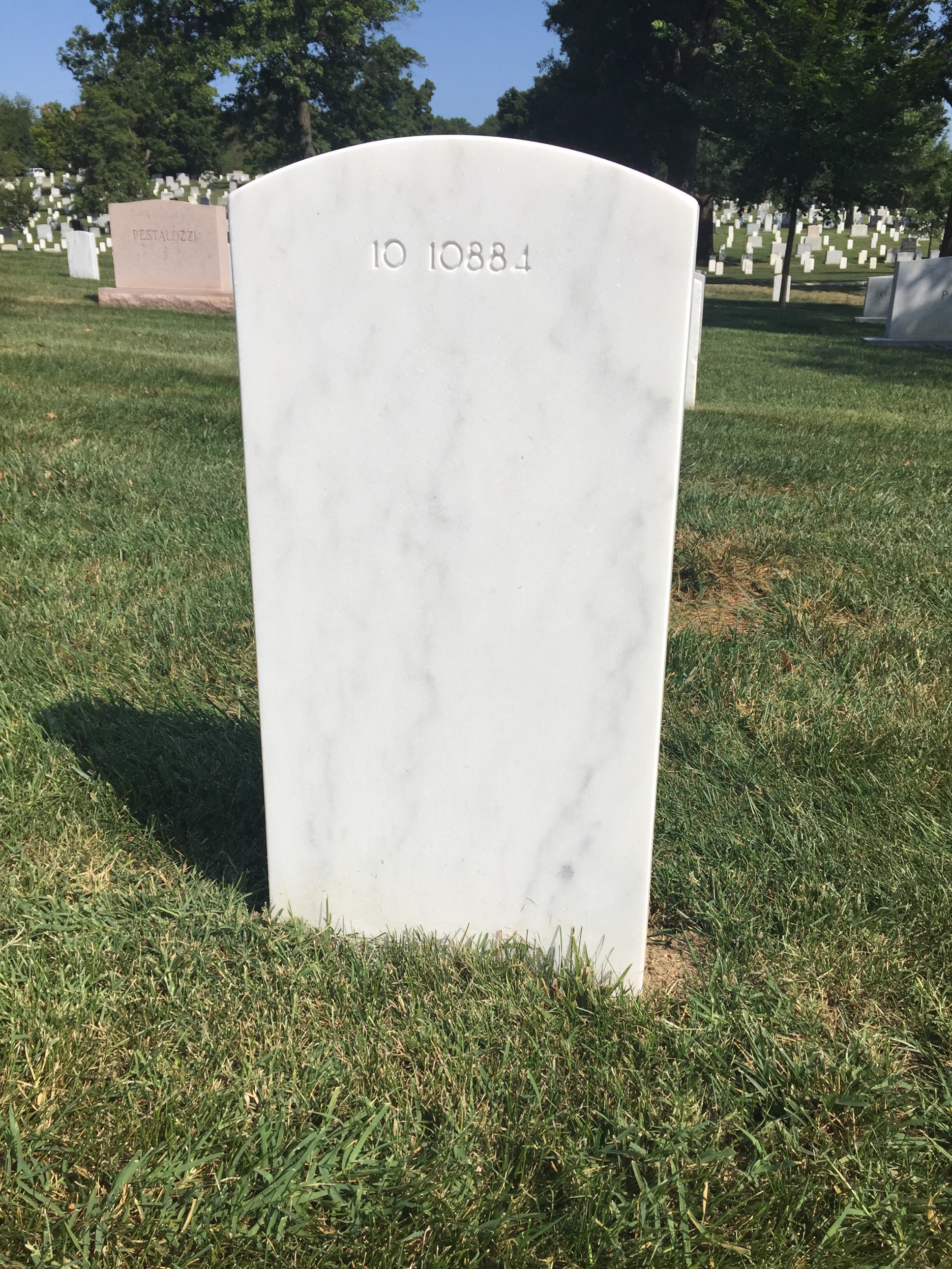 Back of headstone — James Mitchell
