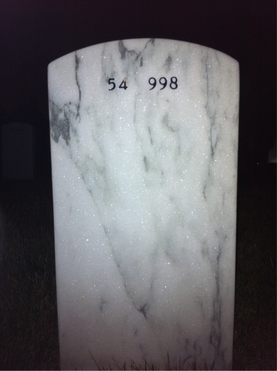 Back of headstone — Warren Lloyd