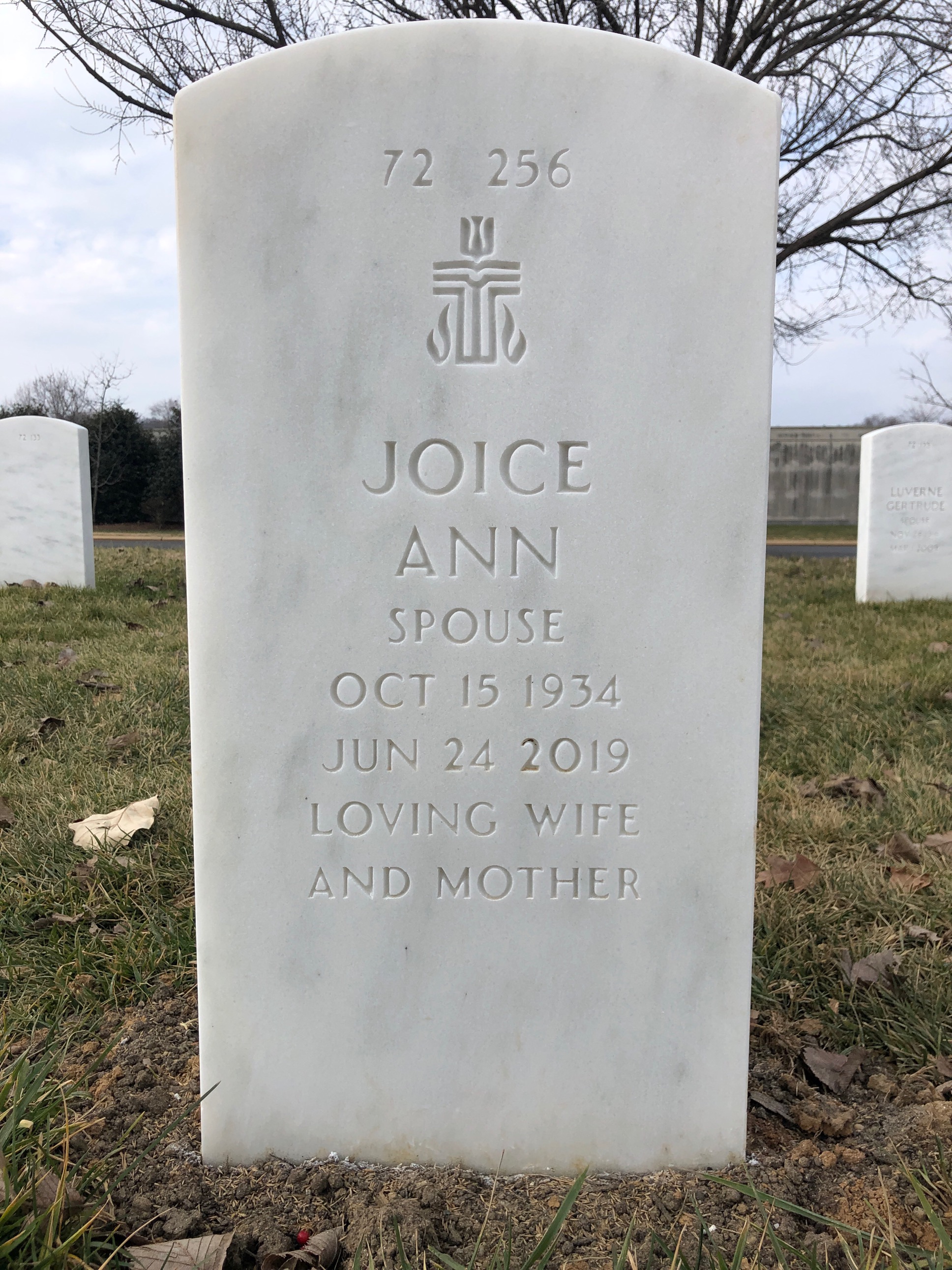 Back of headstone — Robert Bradel