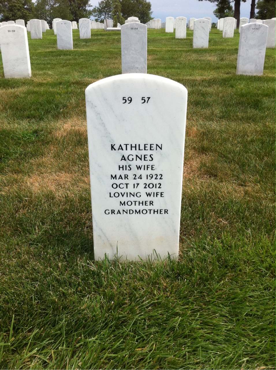 Back of headstone — Raymond Collins