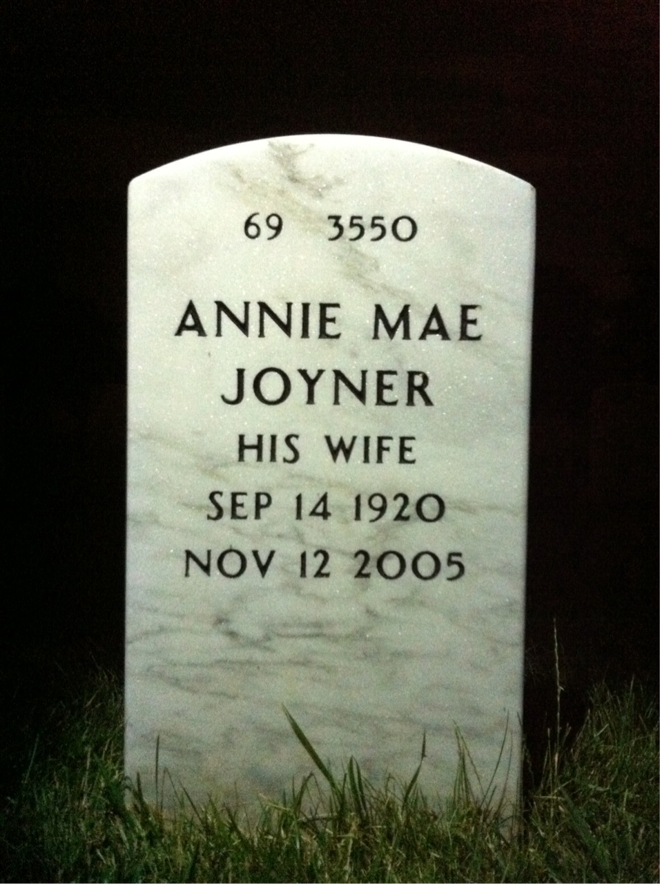 Back of headstone — Robert Tonning