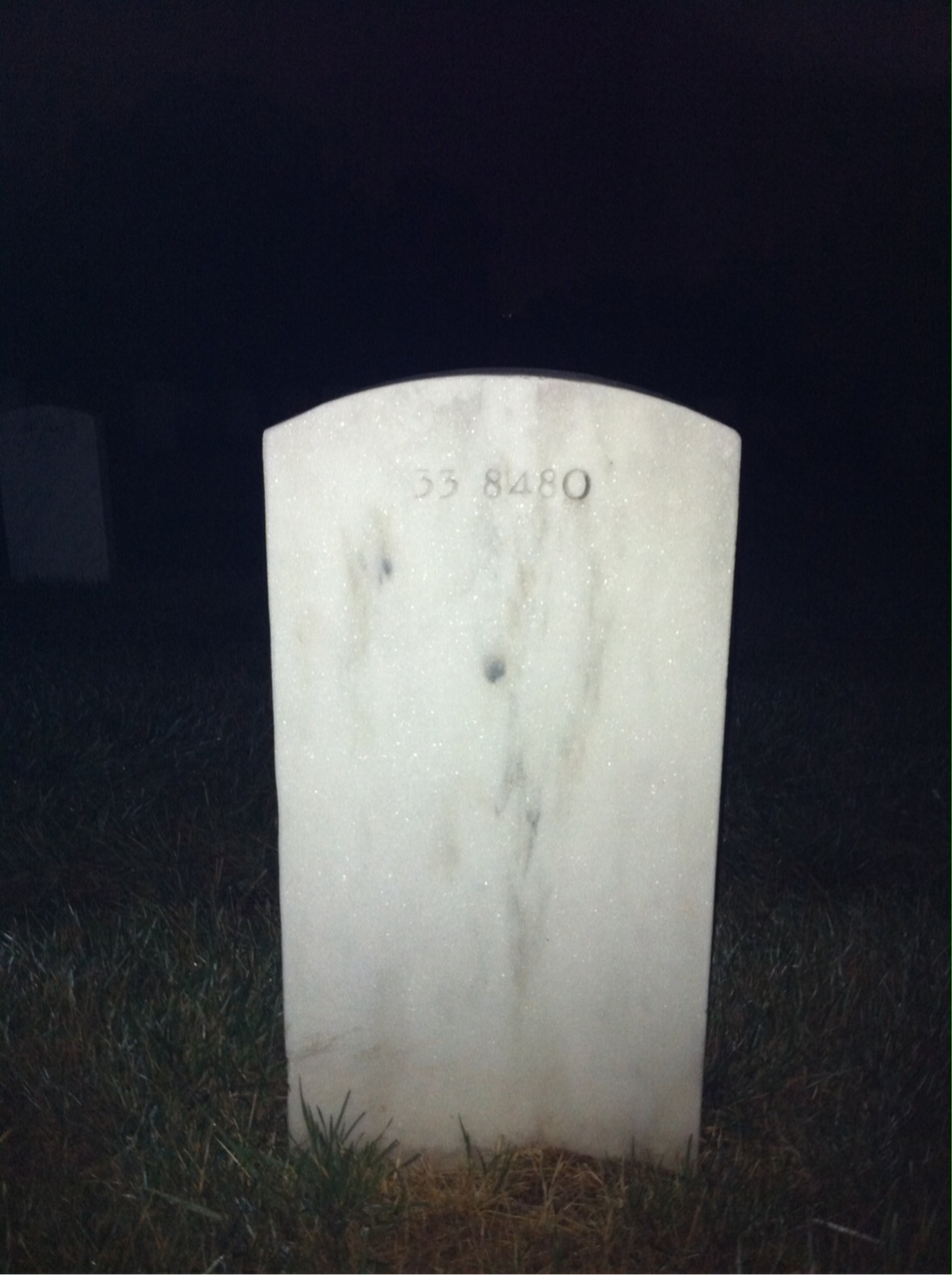 Back of headstone — Bertha Anderson