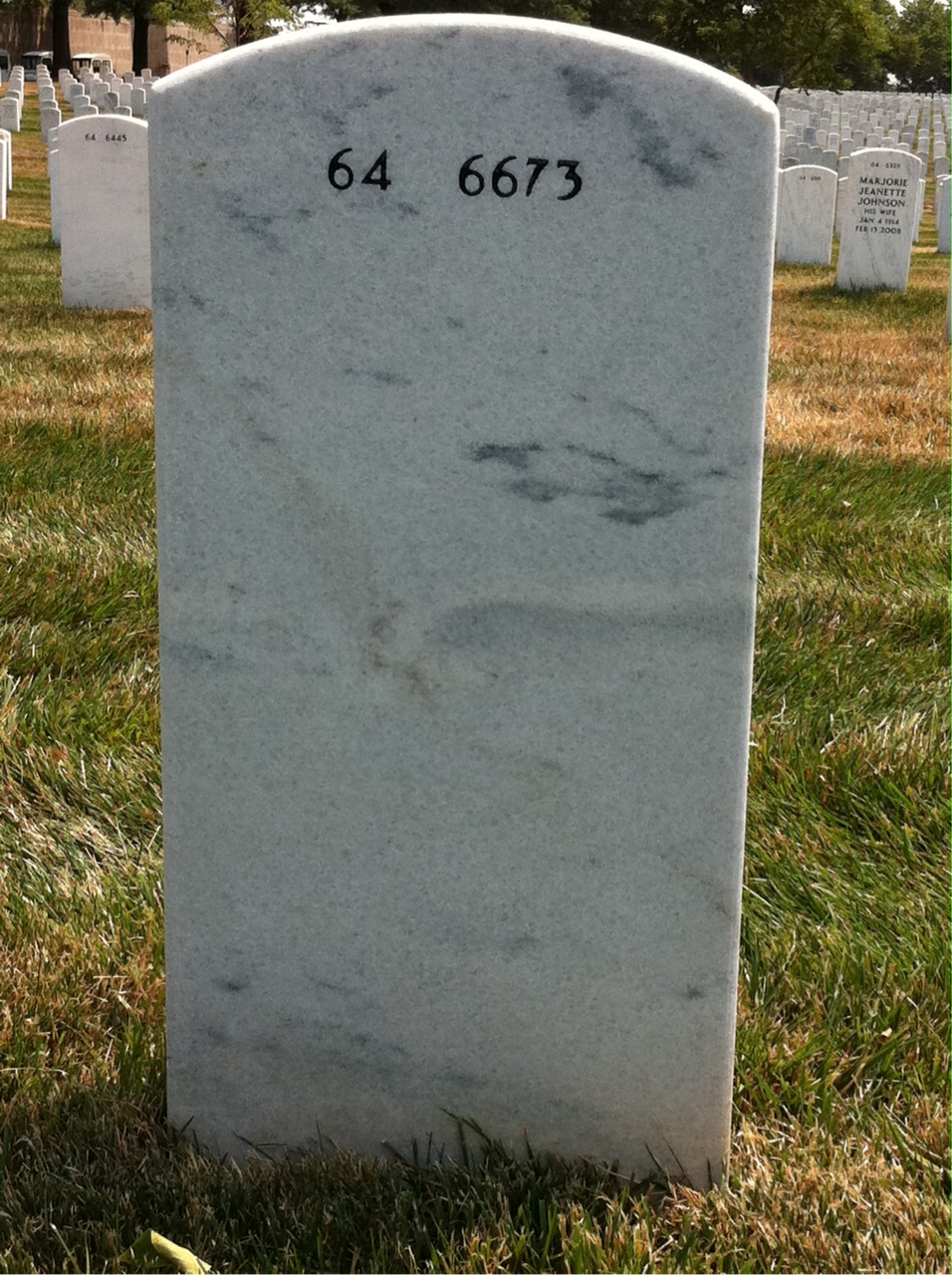 Back of headstone — Charles Pilkerton