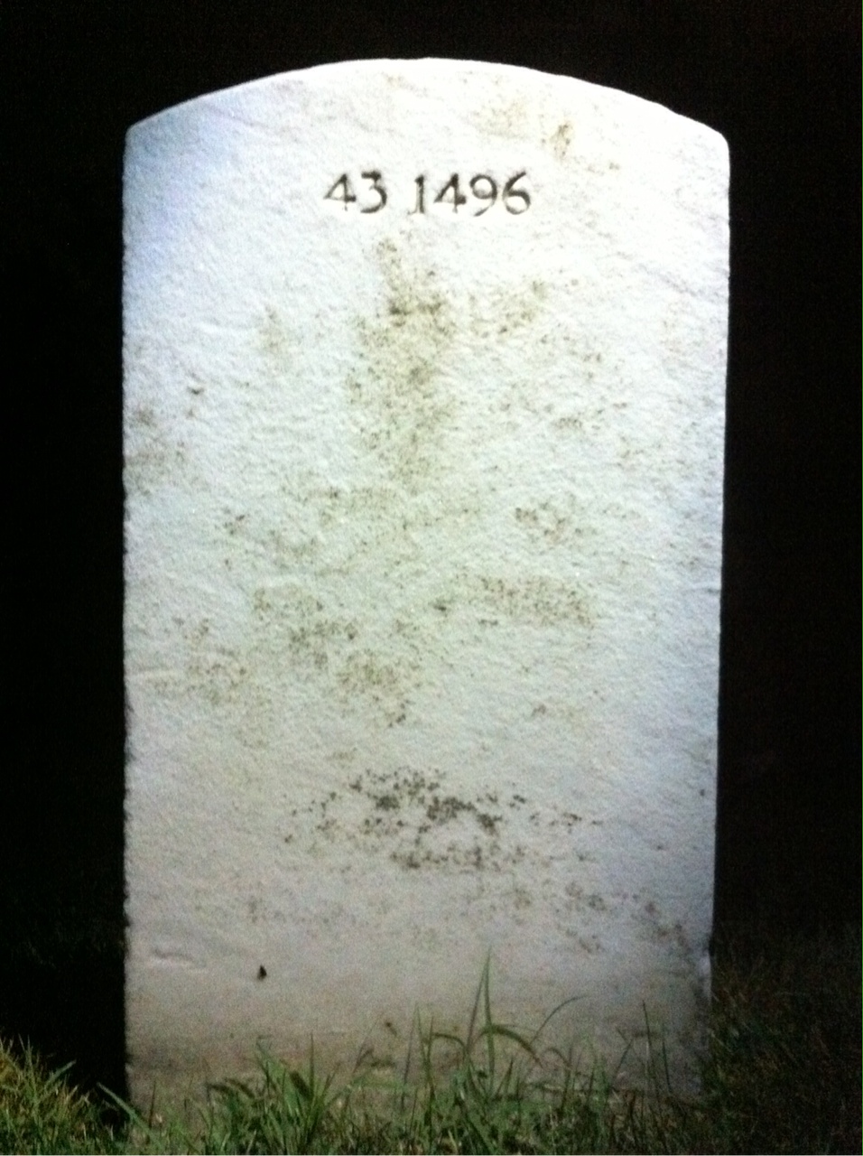 Back of headstone — Thomas Murphy