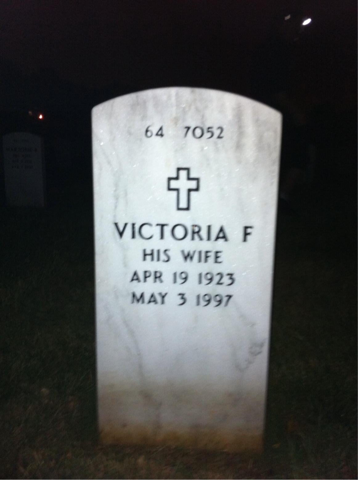 Back of headstone — Jack Lansford