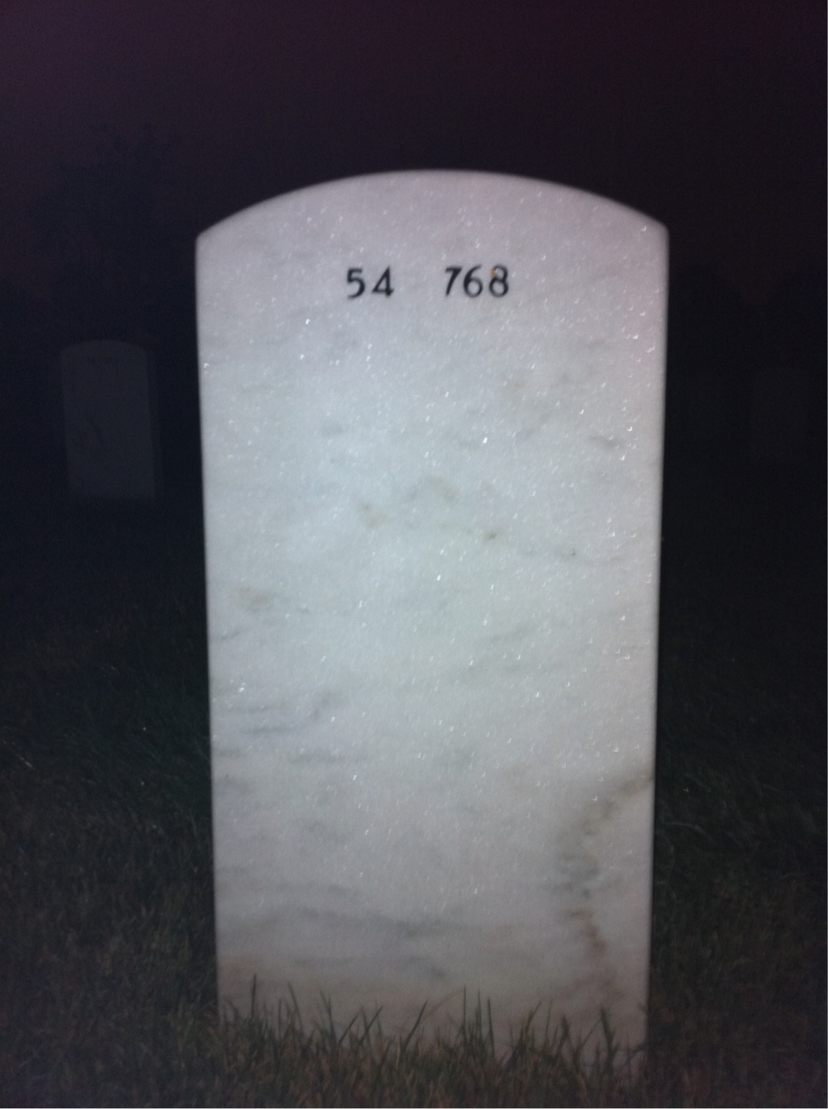 Back of headstone — Charles Archer