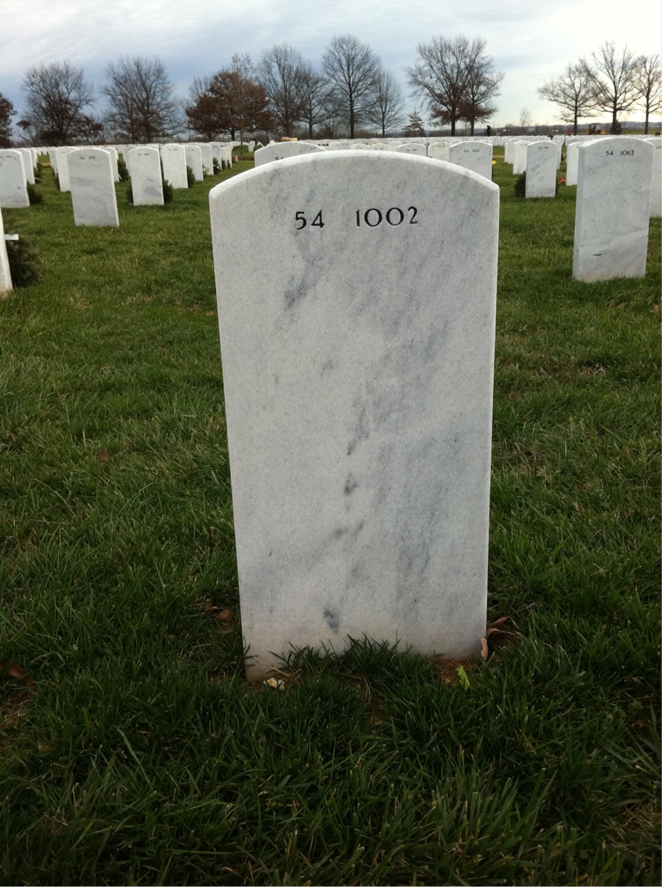 Back of headstone — Robert Palmer