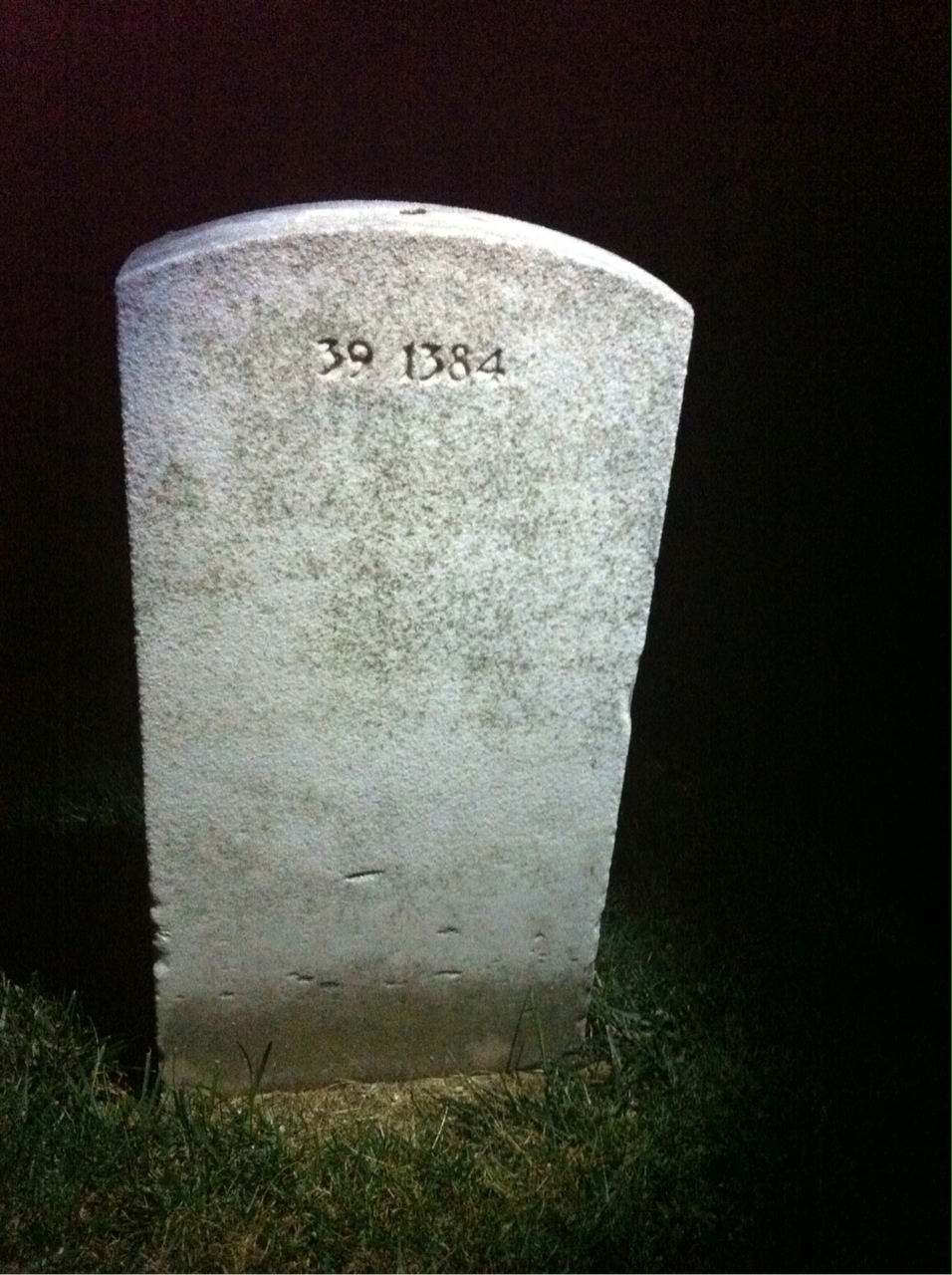 Back of headstone — George Aukward