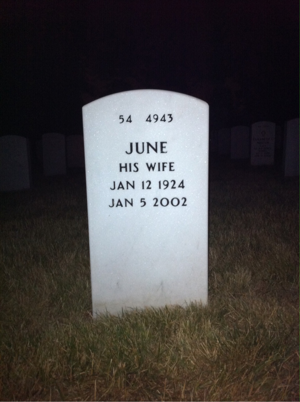 Back of headstone — Fred Davison