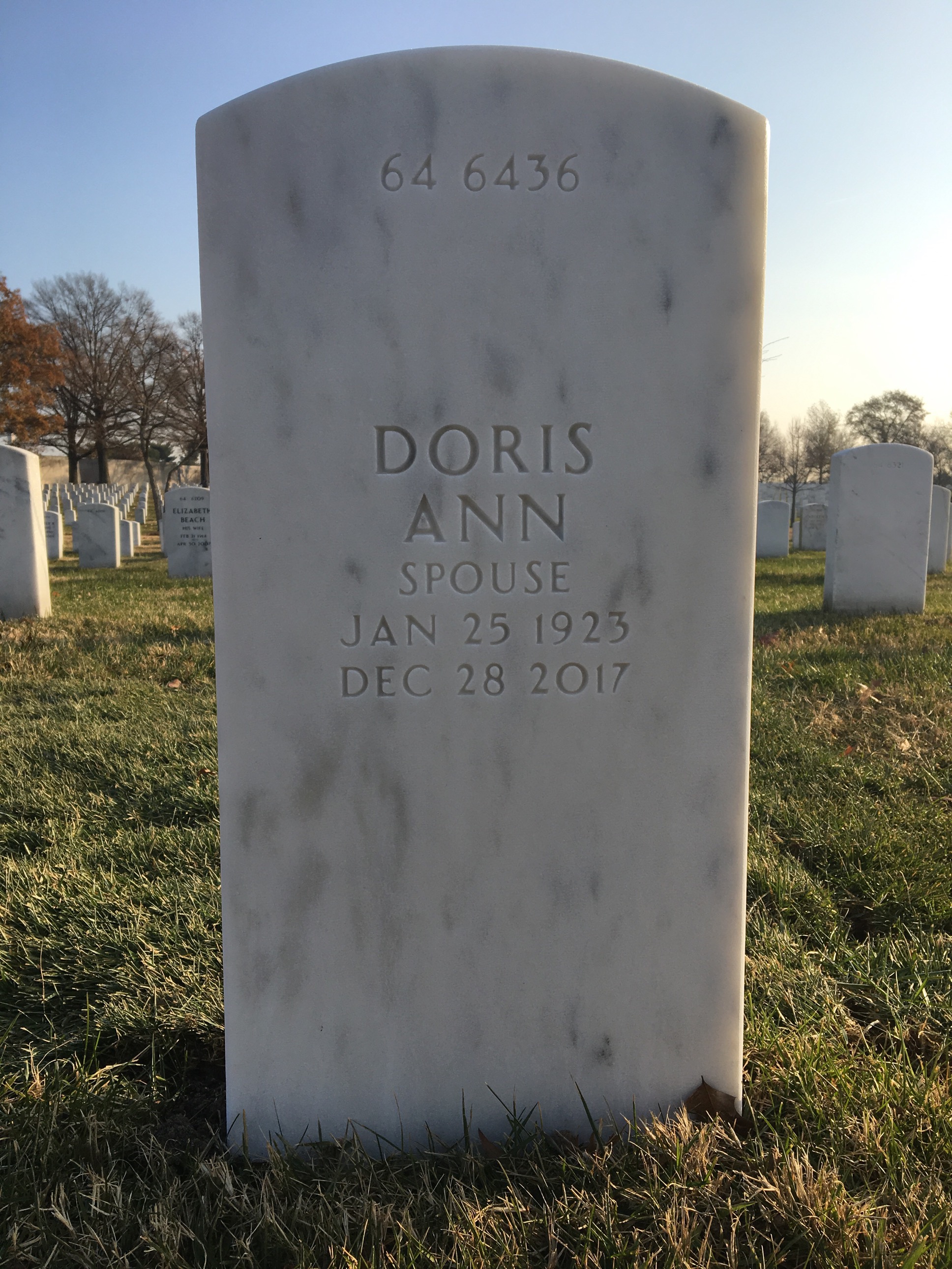 Back of headstone — Clarence Patten