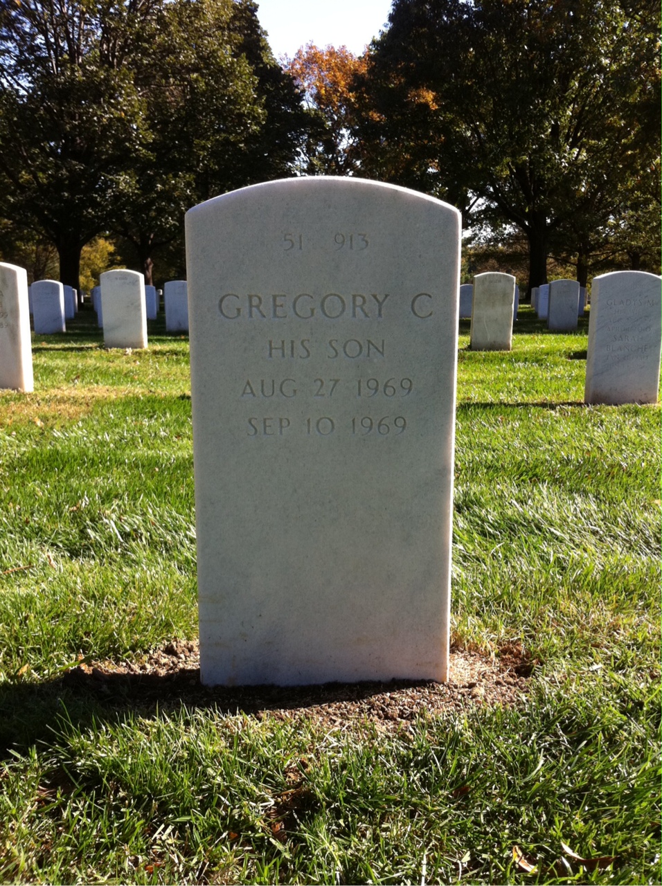 Back of headstone — George Mulligan