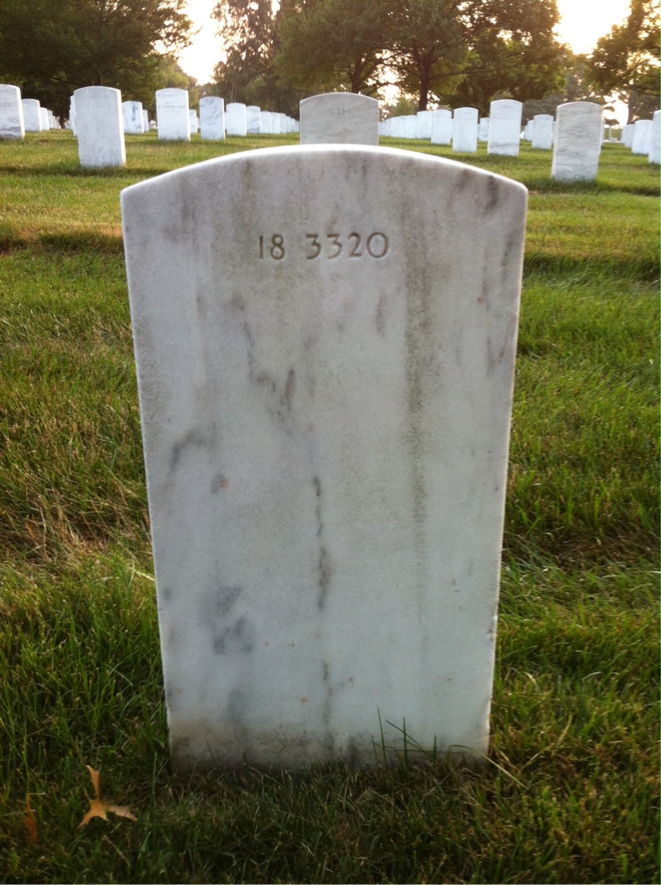 Back of headstone — Lawrence Mitchell