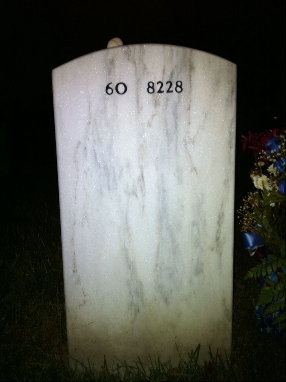 Back of headstone — Dennis Hay