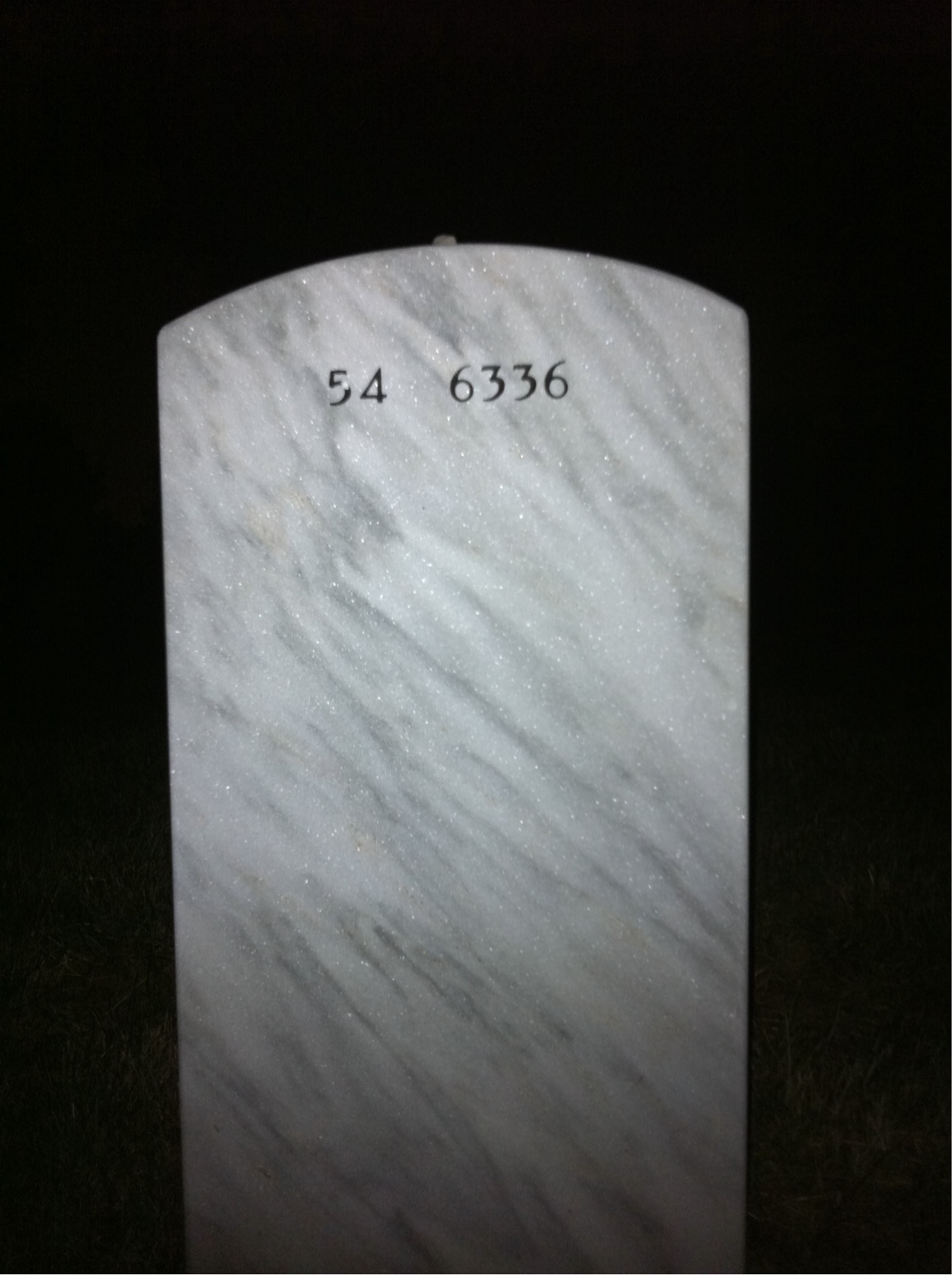 Back of headstone — John Mcwilliam