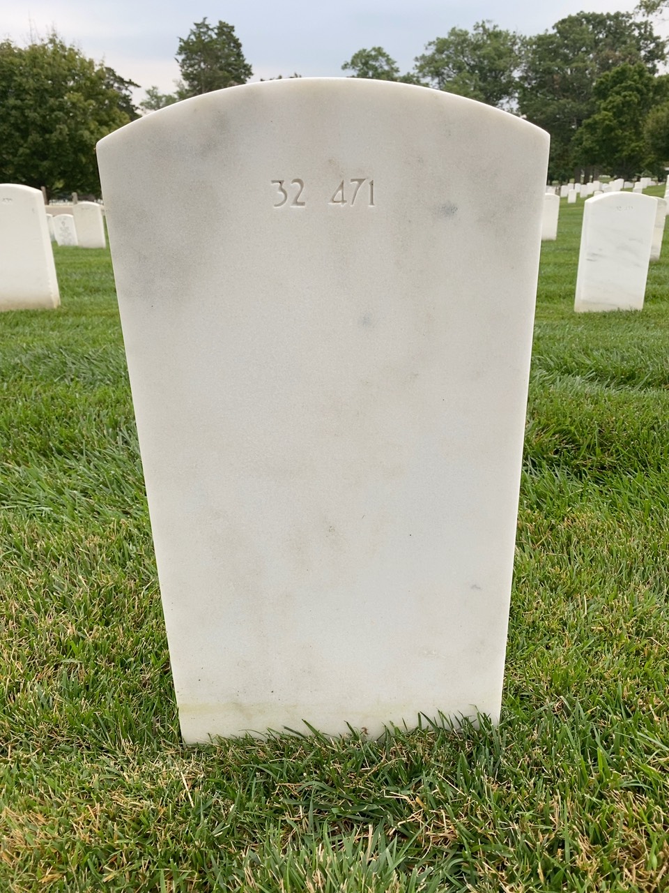 Back of headstone — Ned Morris
