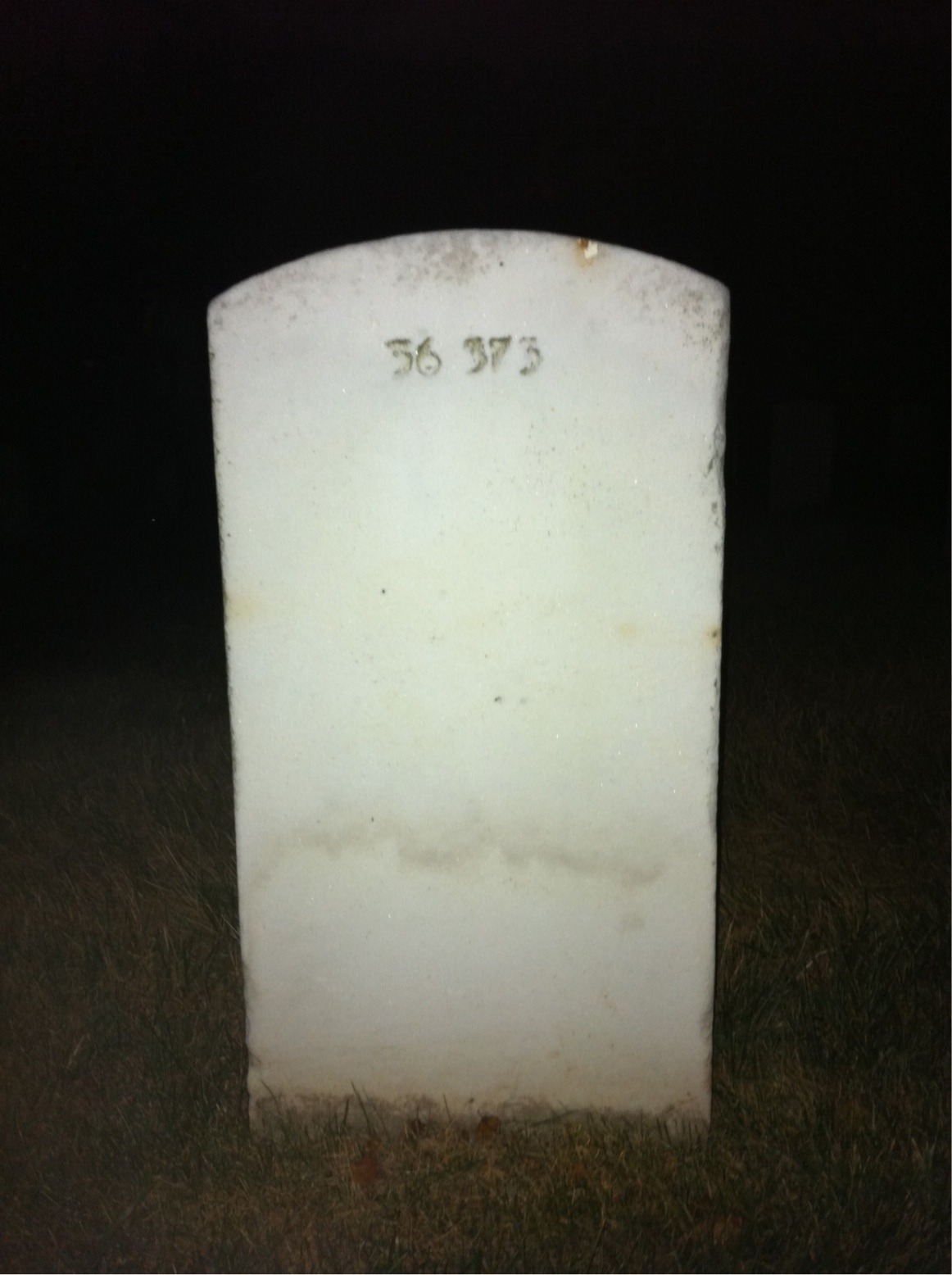 Back of headstone — Marie Aherns