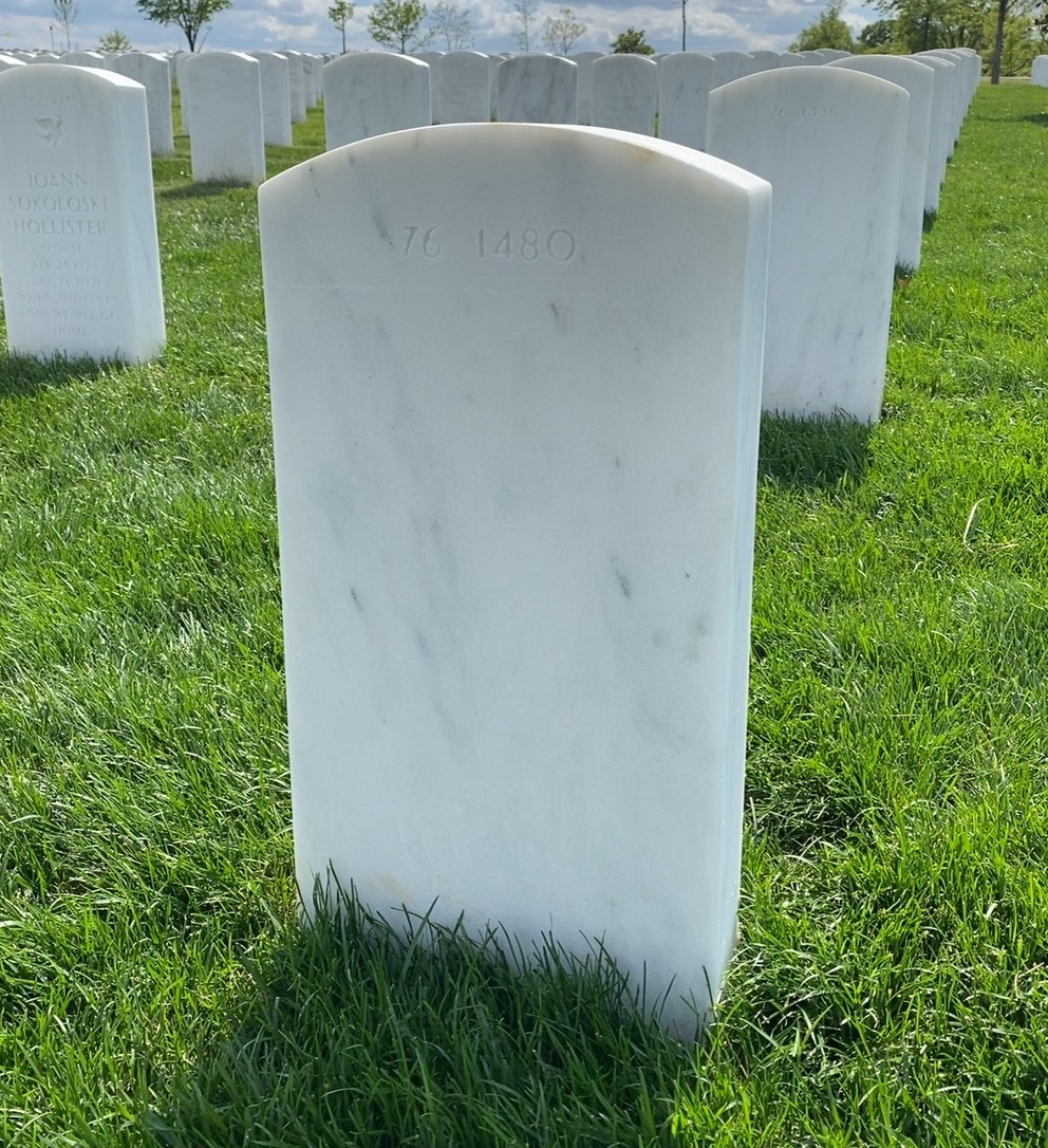 Back of headstone — Terry R Eastham
