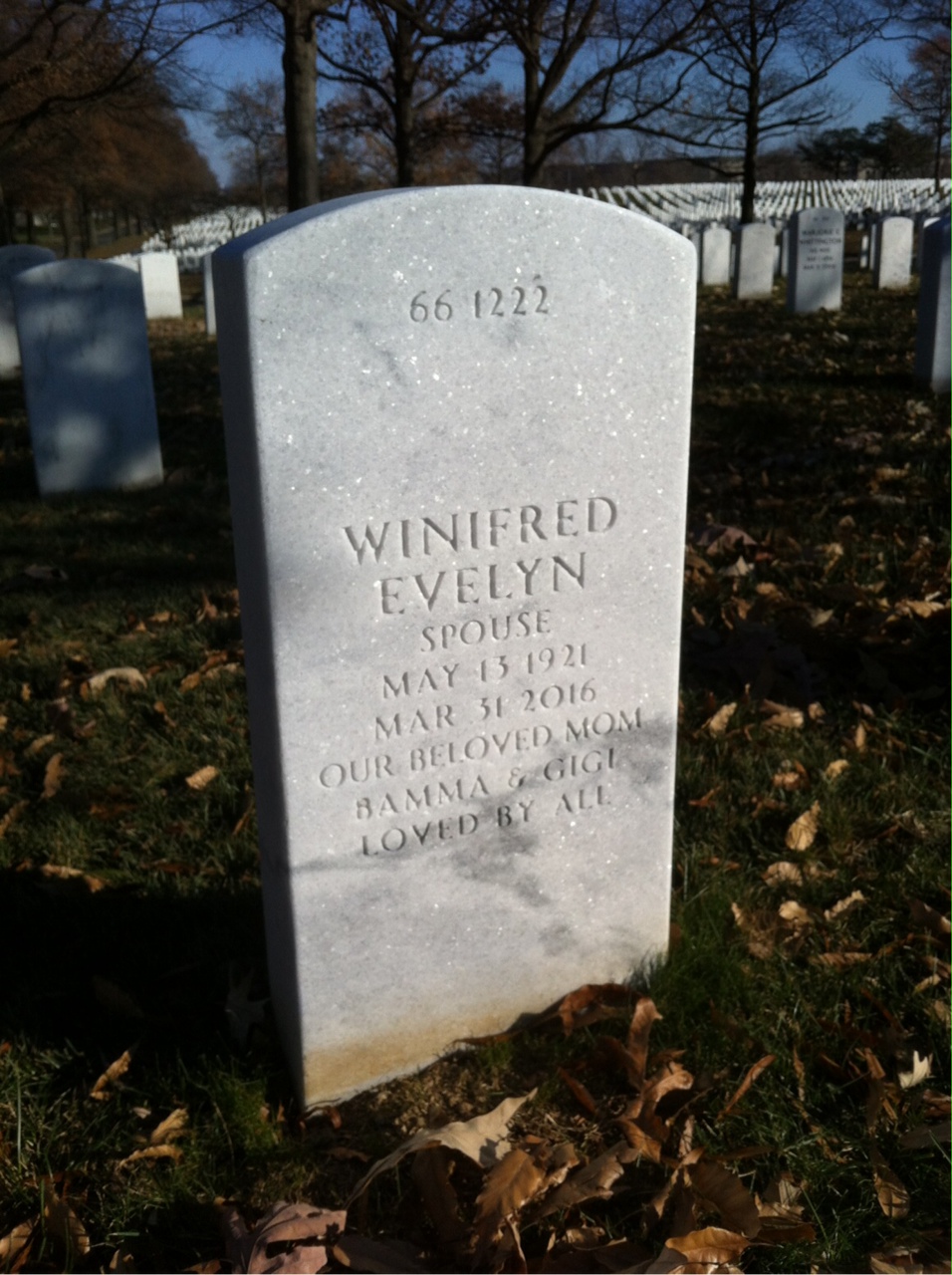 Back of headstone — Preston Waller