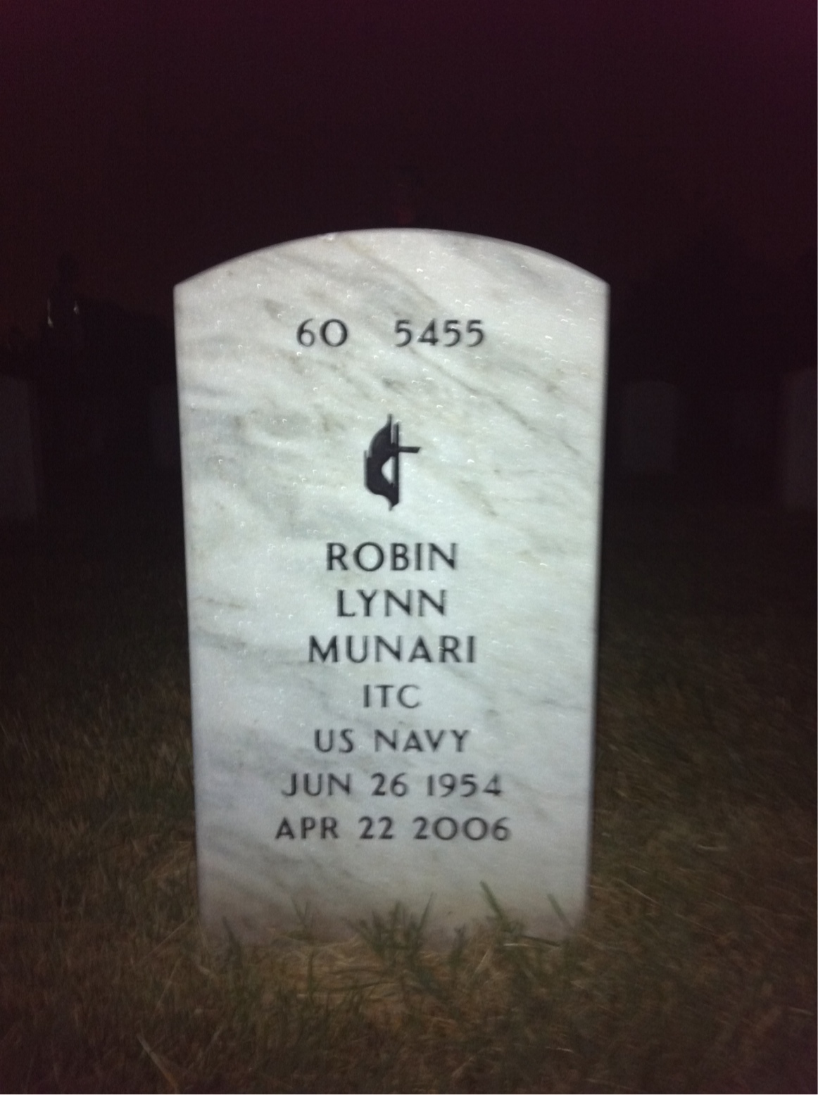 Back of headstone — Angelo Munari