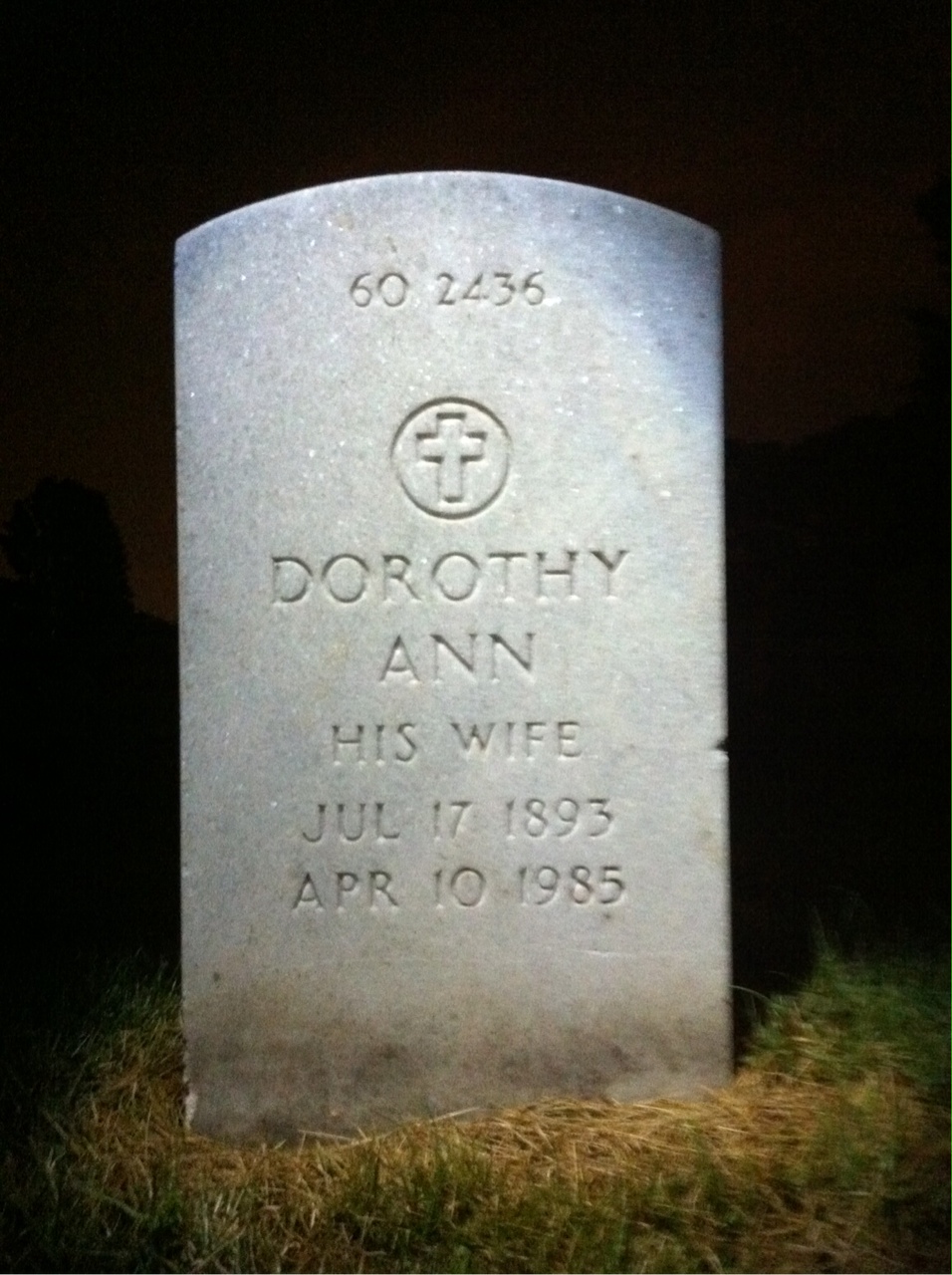 Back of headstone — Don Moore