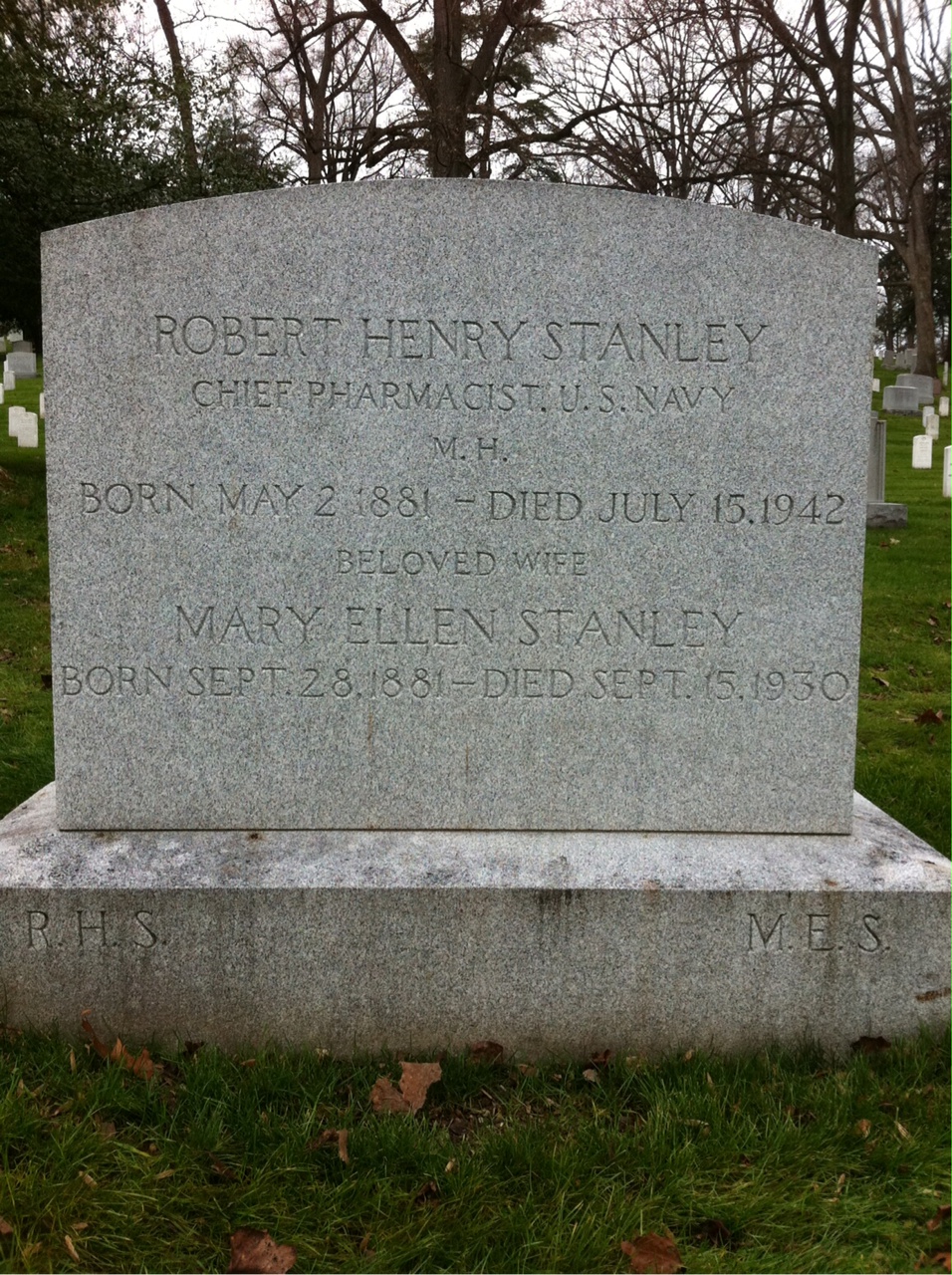 Headstone of Robert H. Stanley
