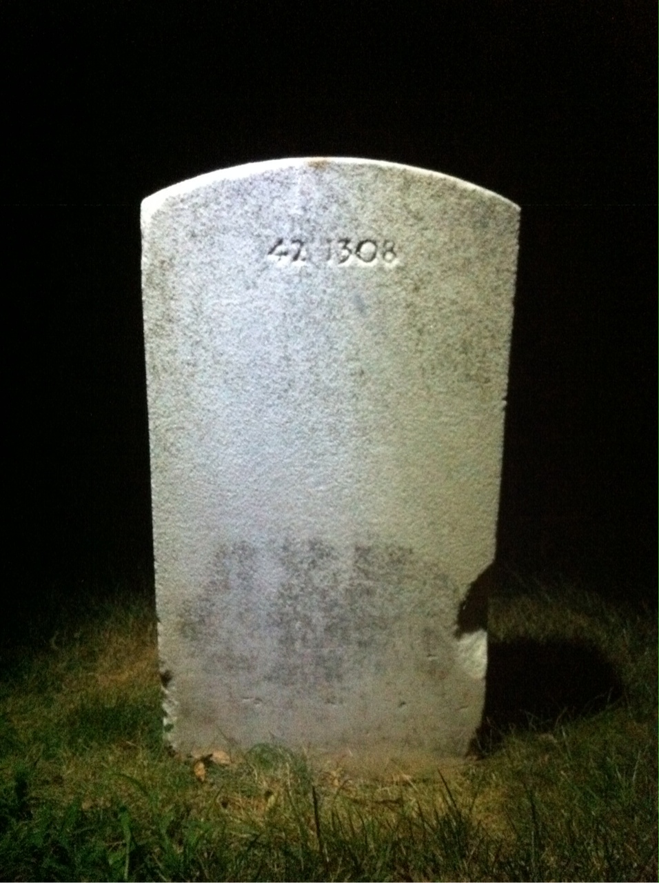 Back of headstone — William Barber