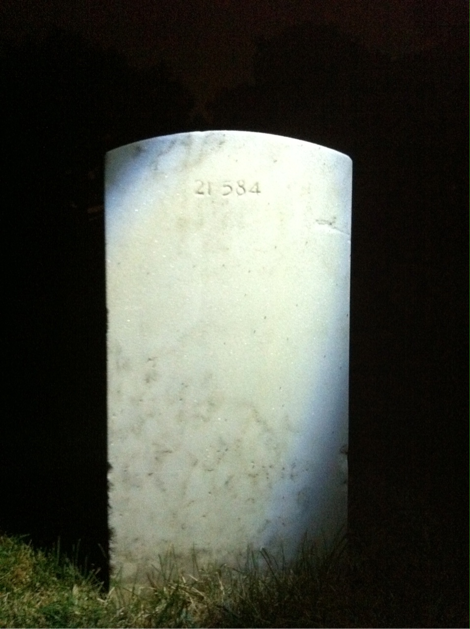Back of headstone — Sara M Schoenberger