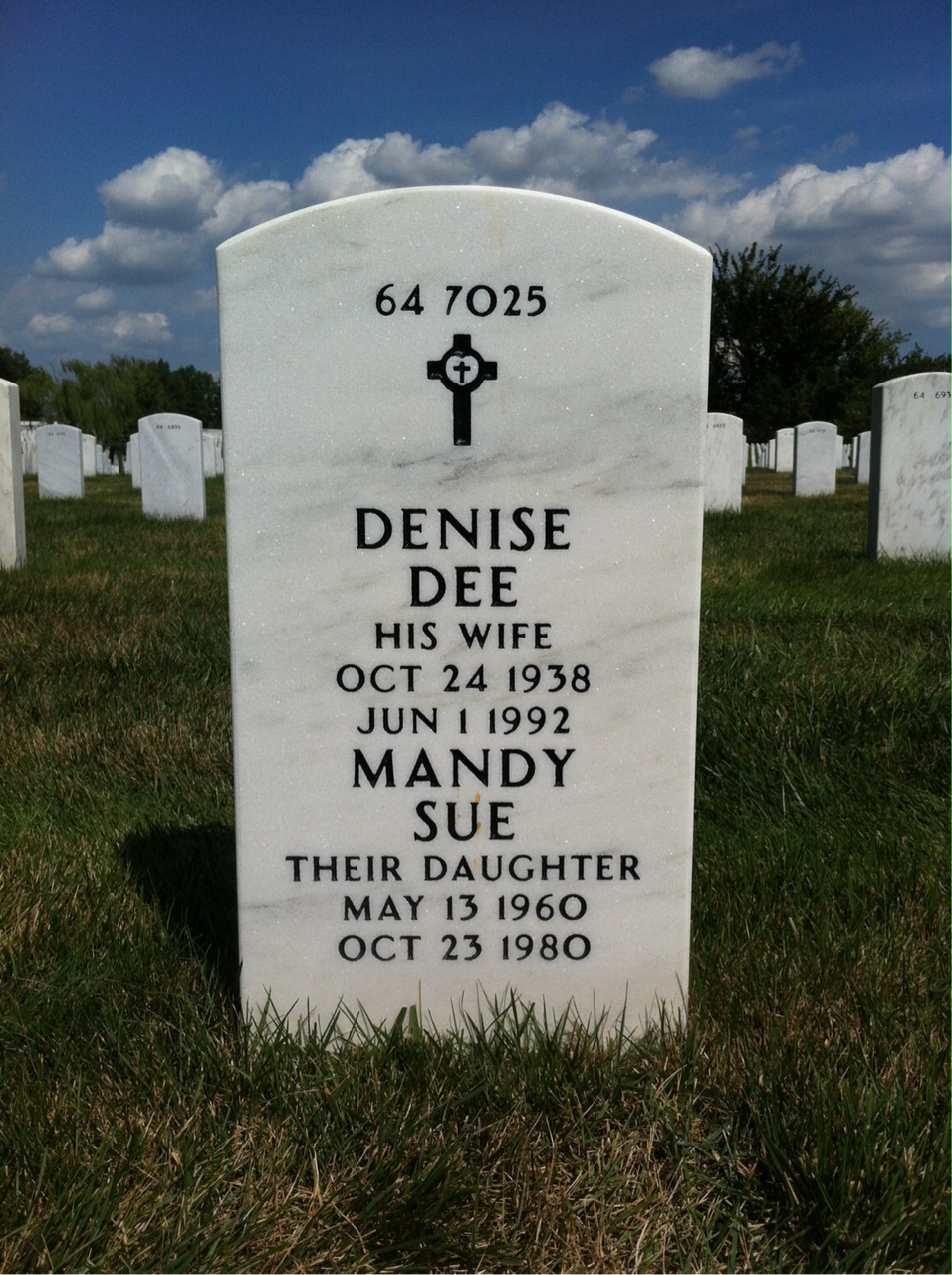 Back of headstone — Lowell Andrist