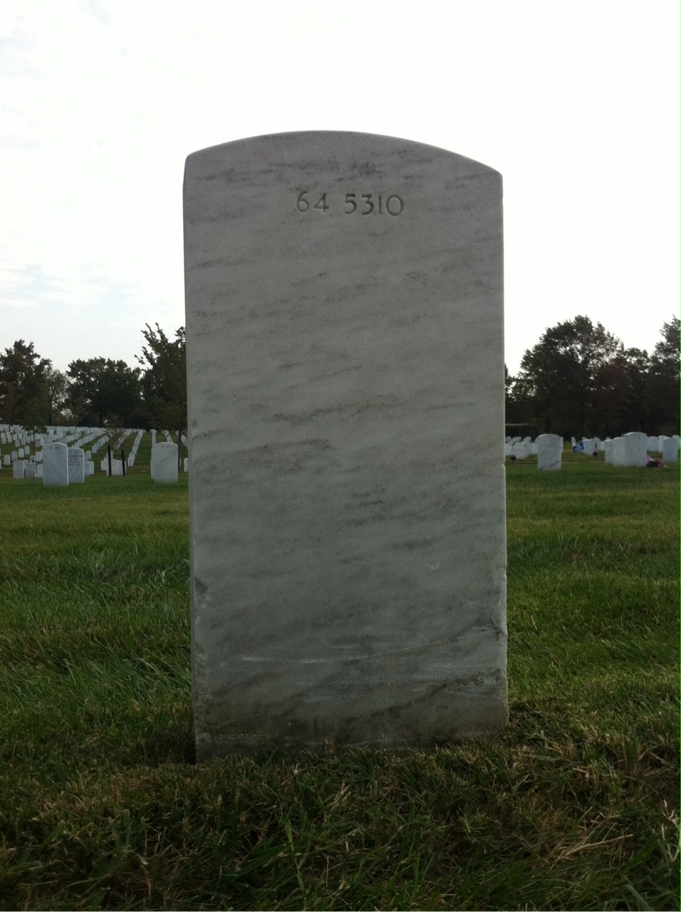 Back of headstone — William R Day