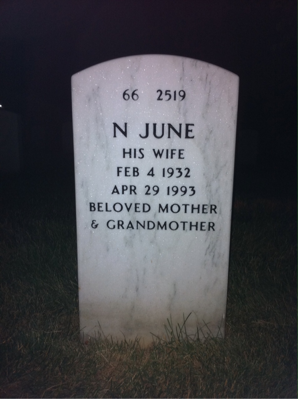 Back of headstone — Raymond Schreppel