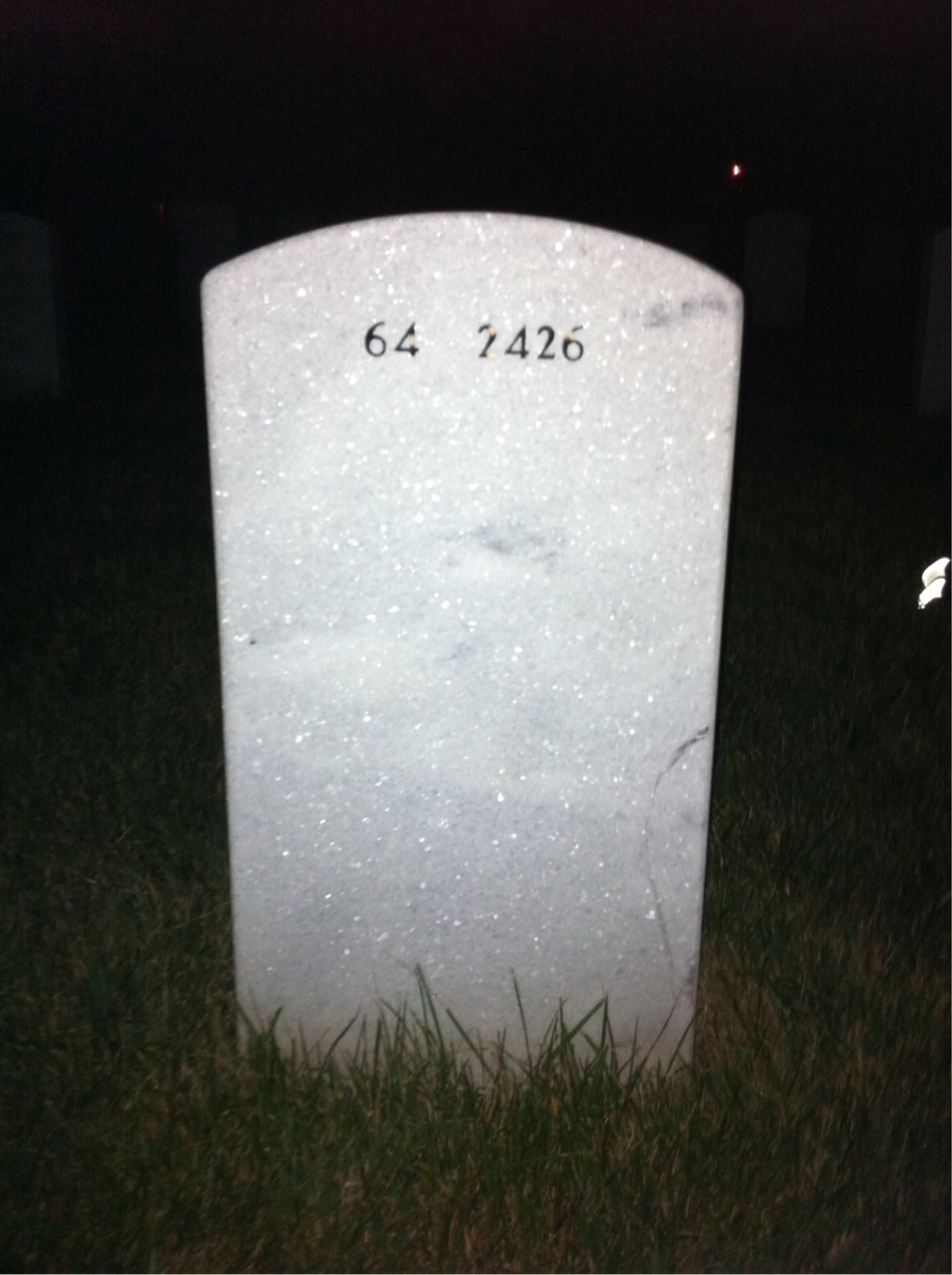 Back of headstone — William Murphy