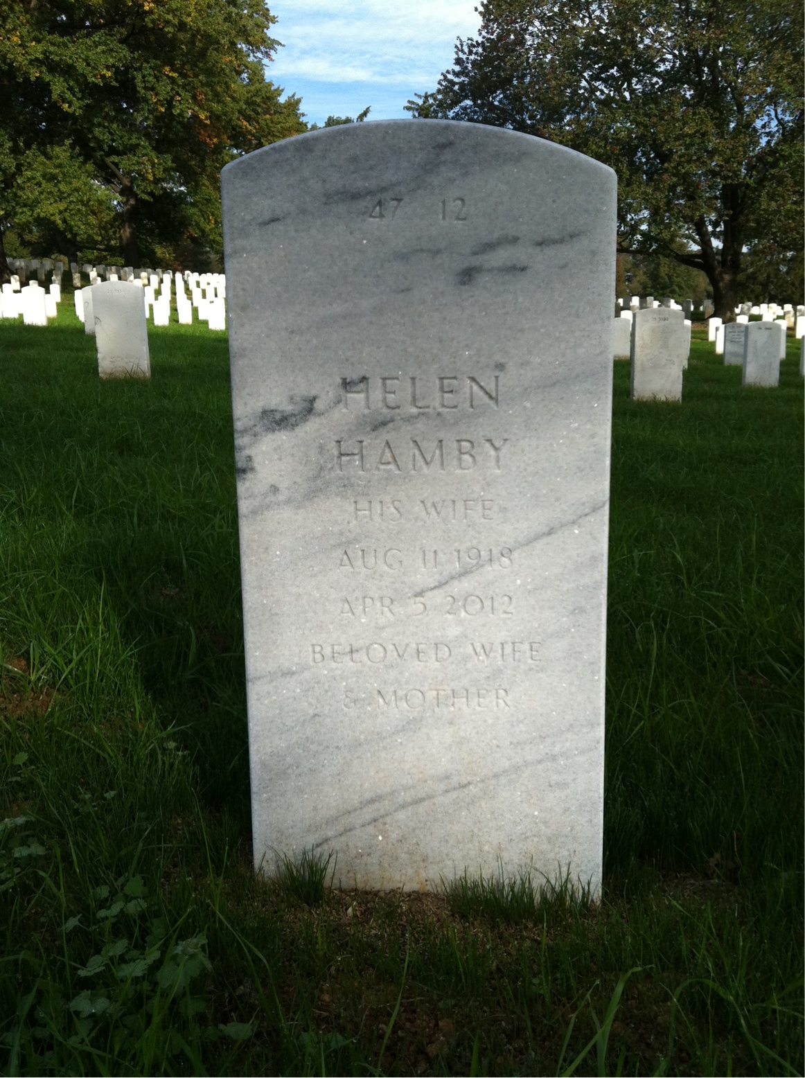Back of headstone — John Burgess