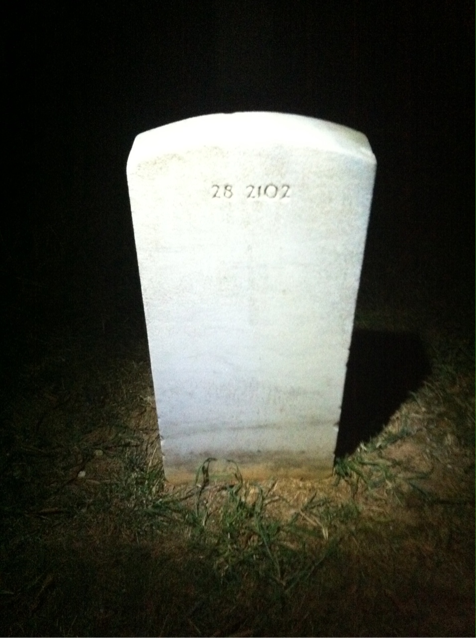 Back of headstone — George Deegan