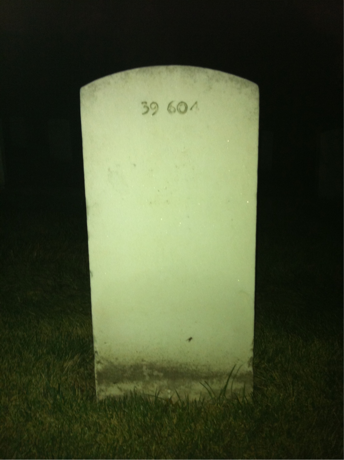 Back of headstone — Vincent Louis Jones