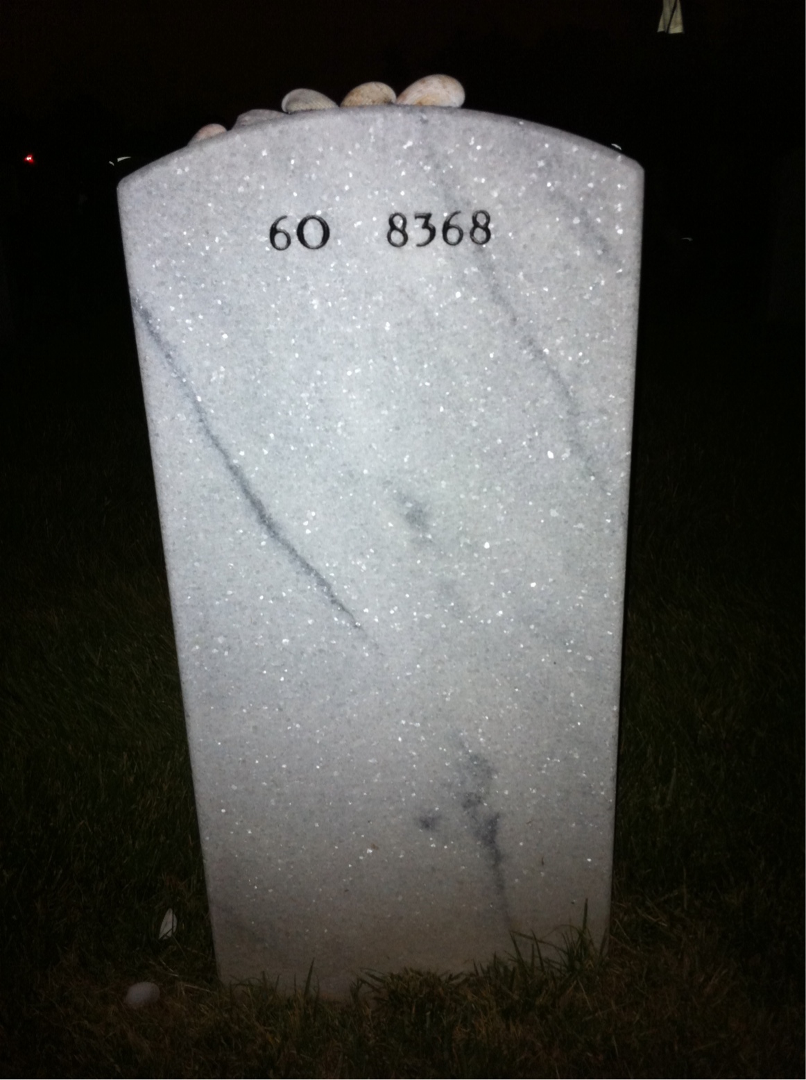 Back of headstone — Marion Polhamus