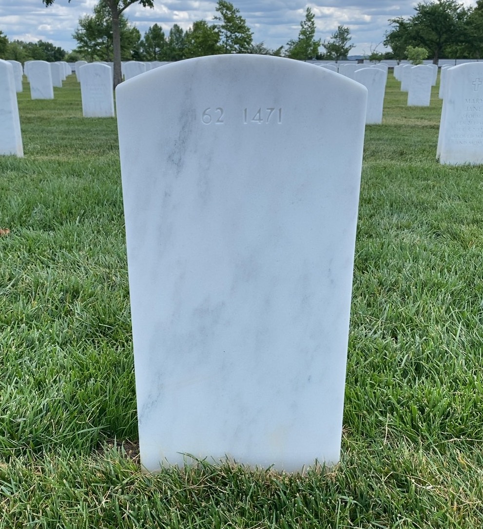 Back of headstone — Alfons Slatwinski